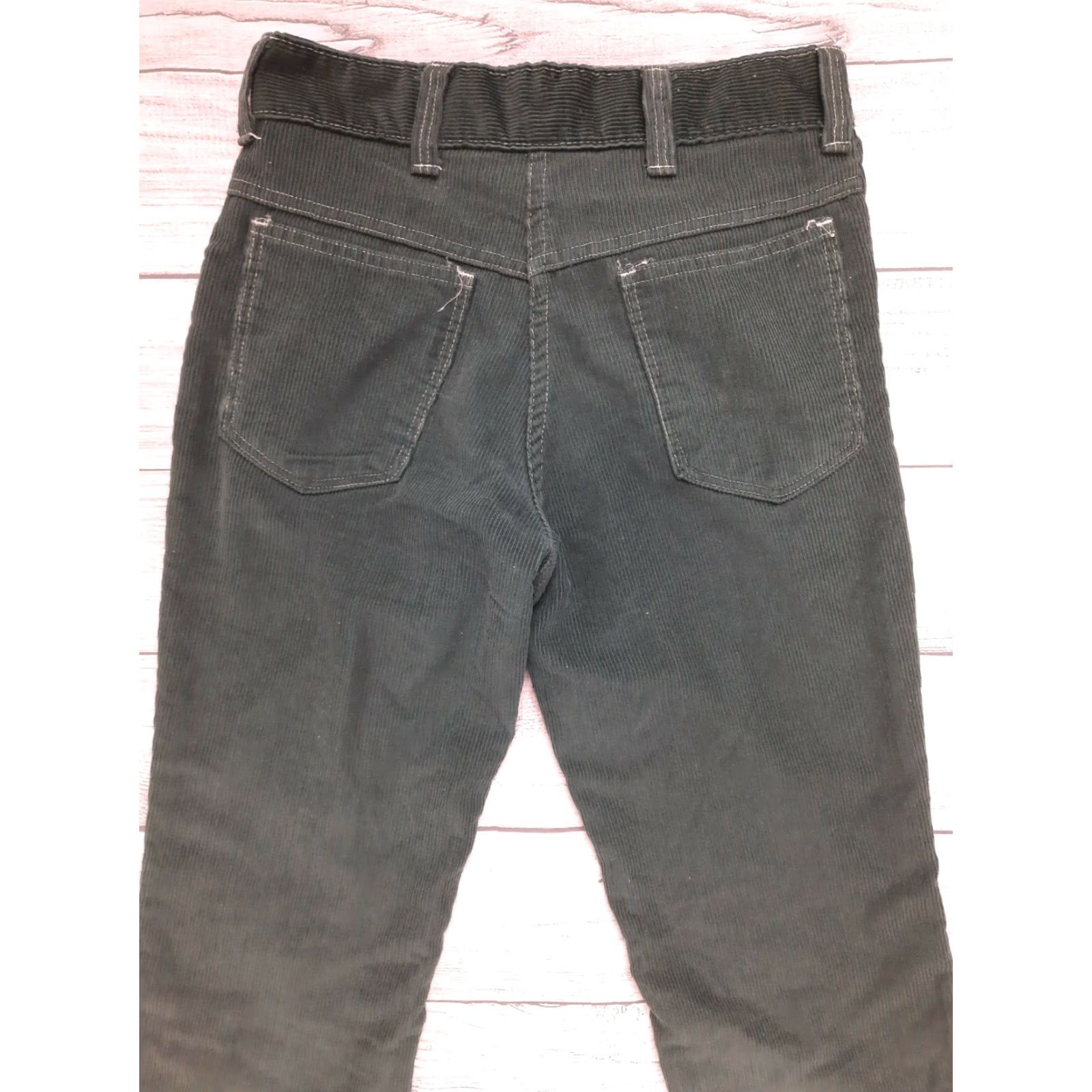 JCPenney VINTAGE JC Penny Corduroy Bootcut Flare Pants USA Women's 28x28 Green 1970s 70s Disco Jeans Women’s Fit Size 28" / US 6 / IT 42 - 4 Thumbnail