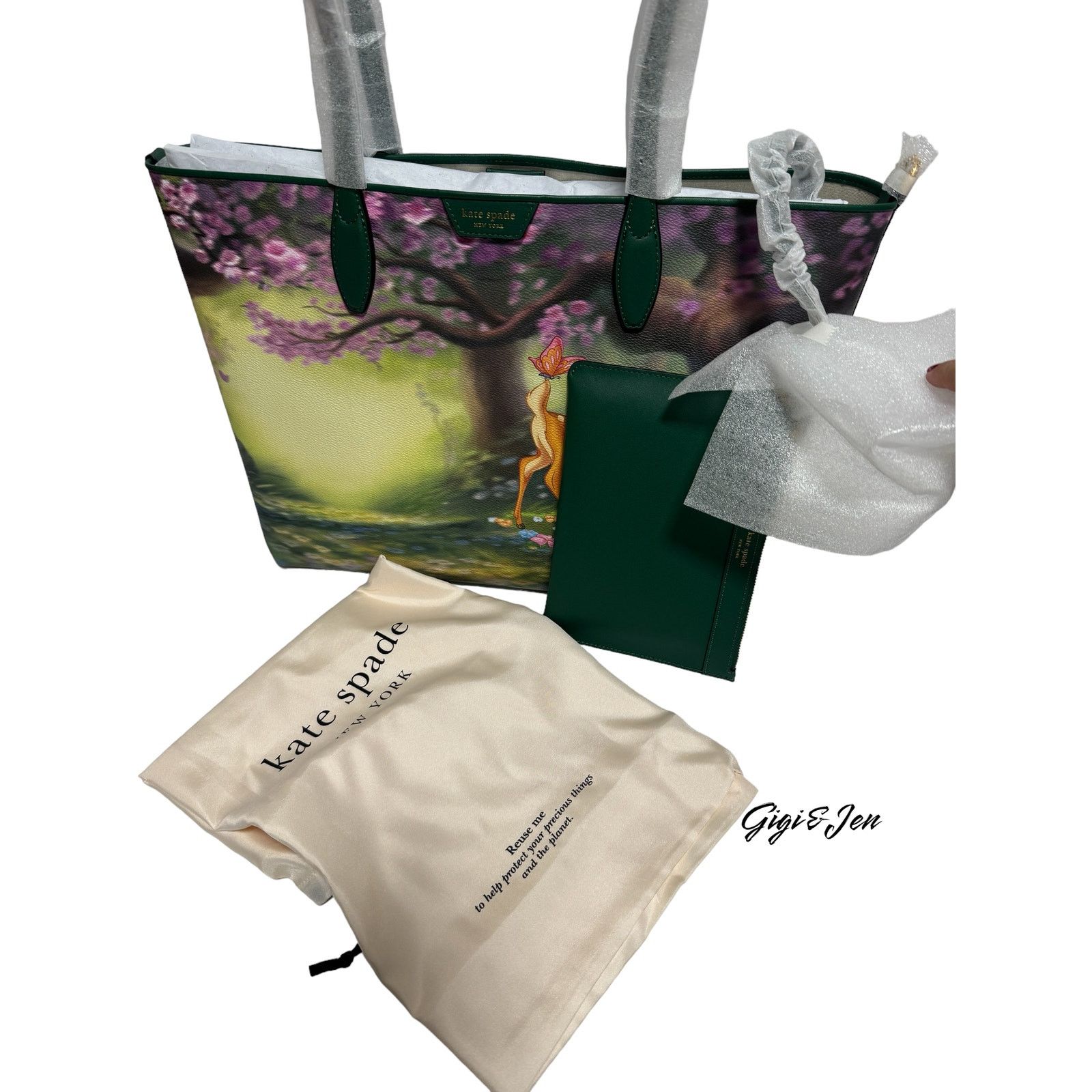 Kate Spade Disney X Kate Spade New York Bambi Sutton Medium Tote Size ONE SIZE - 11 Thumbnail