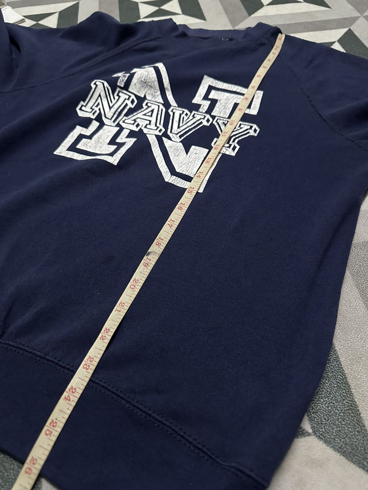 Vintage Vintage 90s Navy sweatshirts Size US XL / EU 56 / 4 - 9 Thumbnail