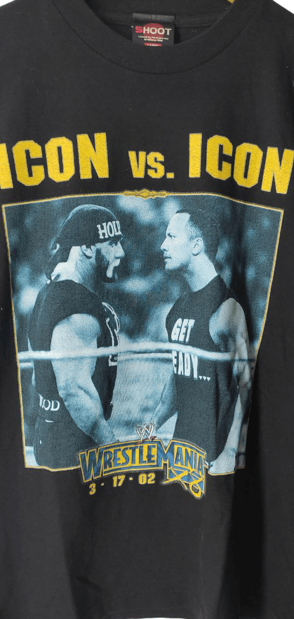 Vintage VINTAGE WRESTLEMANIA X8 ICON VS ICON THE ROCK VS HOGAN TEE Size US M / EU 48-50 / 2 - 7 Thumbnail
