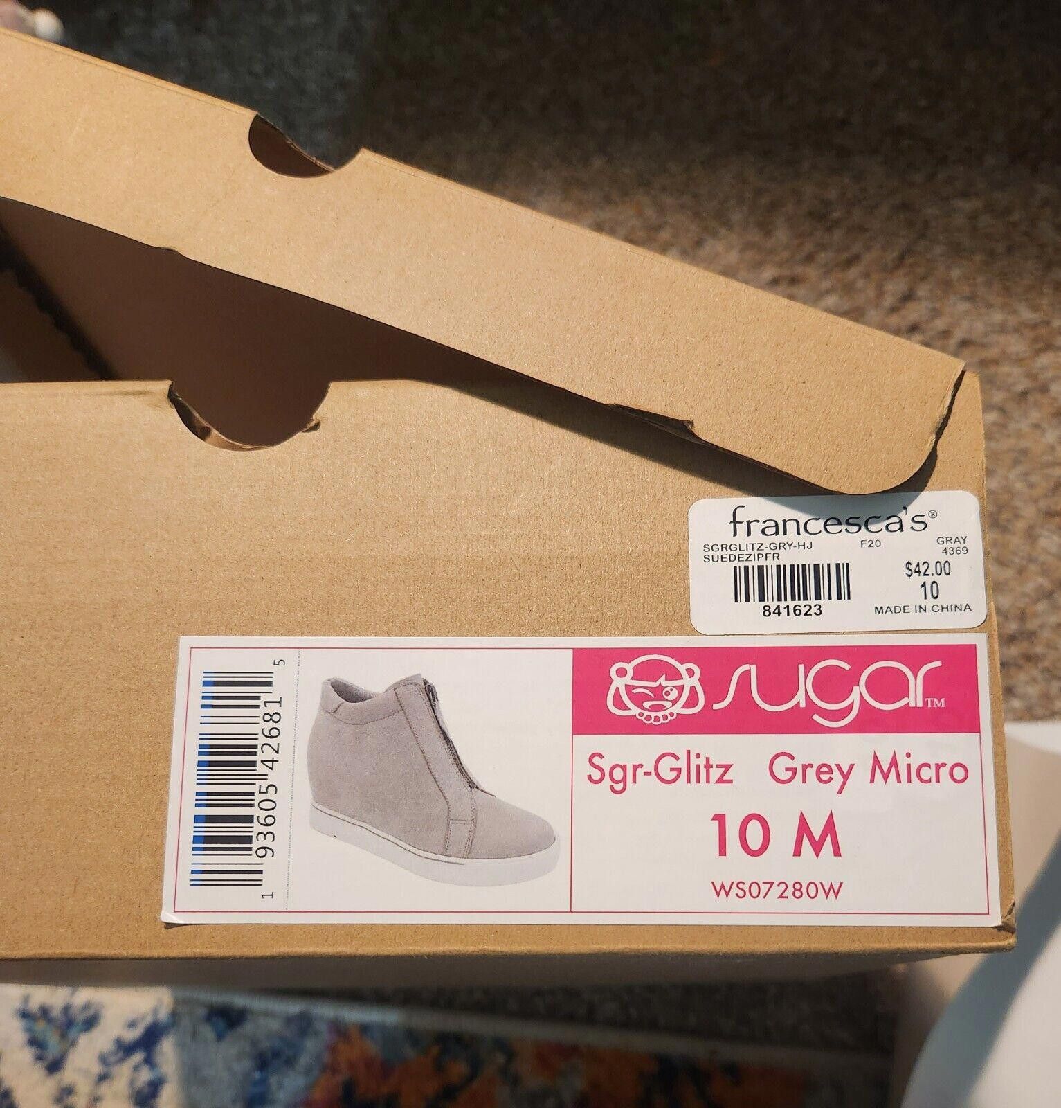 Designer Sugar Sgr-Glitz Grey Micro Suede Bootie Size 10M Size US 10 / IT 40 - 5 Thumbnail