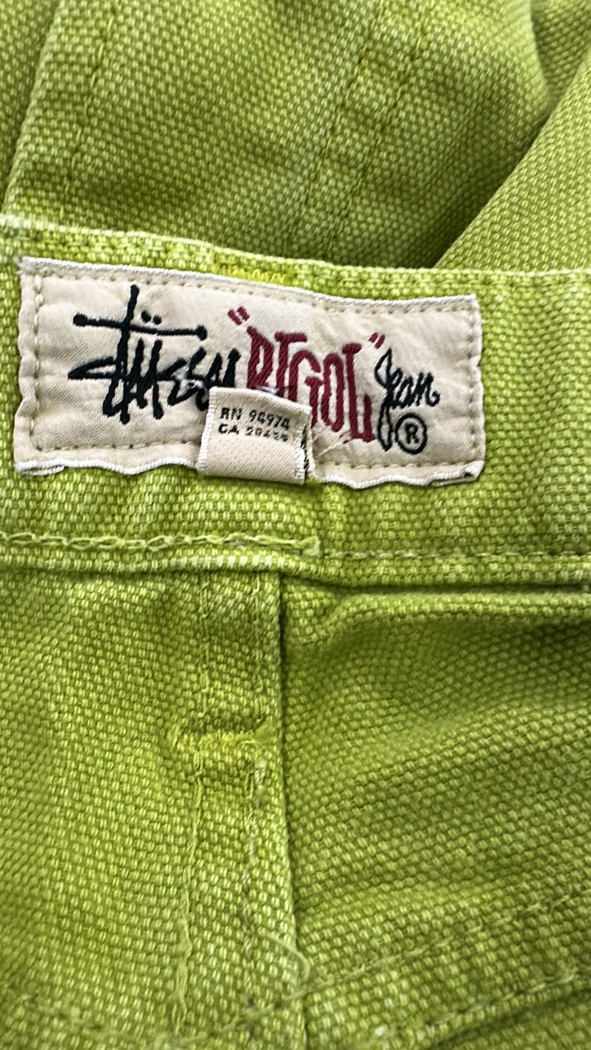 Stussy Stussy Big Ol' Jean Washed Canvas “Cactus” 30 Size US 30 / EU 46 - 7 Thumbnail