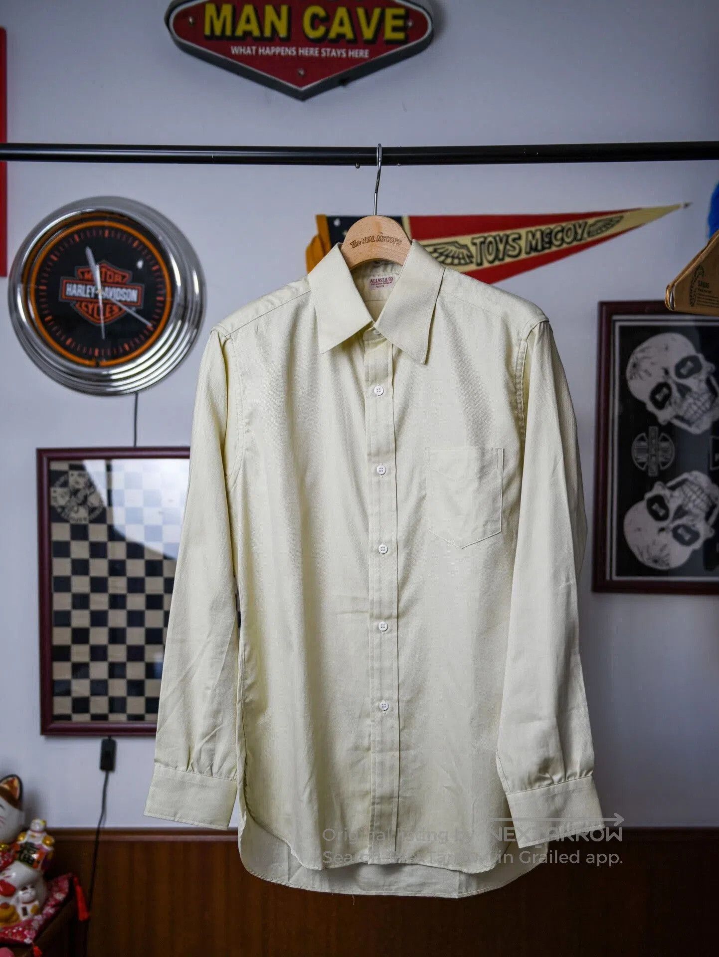 At Last & Co Beige Cotton Shirt by At Last & Co. Size US M / EU 48-50 / 2 - 1 Thumbnail