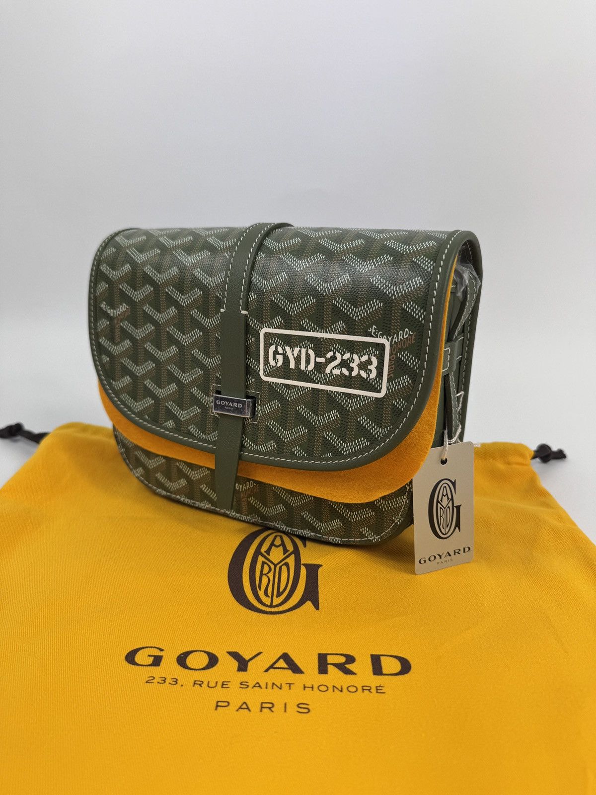Goyard ARMY GREEN HAND PAINTED BELVEDERE PM *LIMITED EDITION* BAG Size ONE SIZE - 3 Thumbnail
