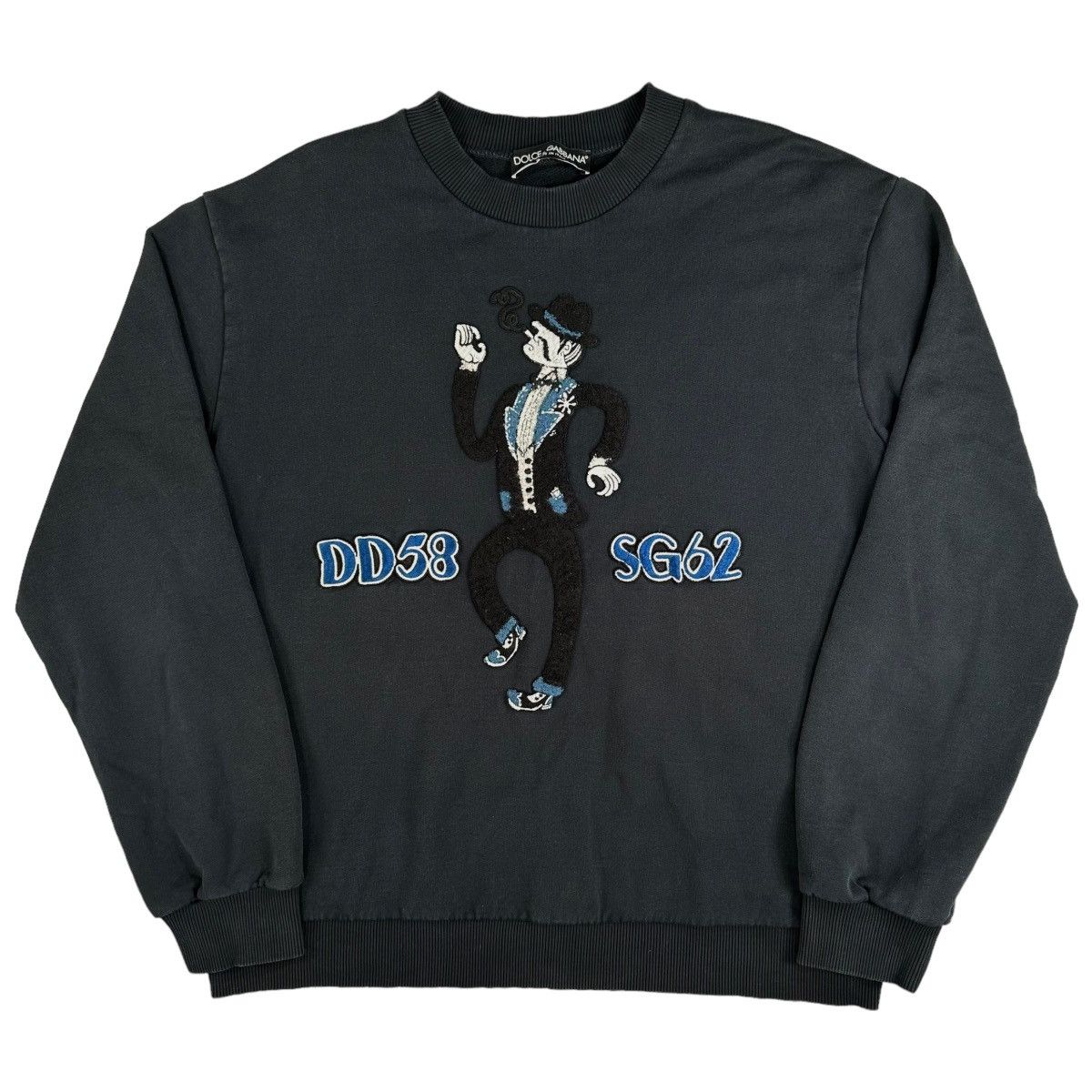 image of Dolce Gabbana Size L/xl Sweatshirt Navy Dancing Man, Men's