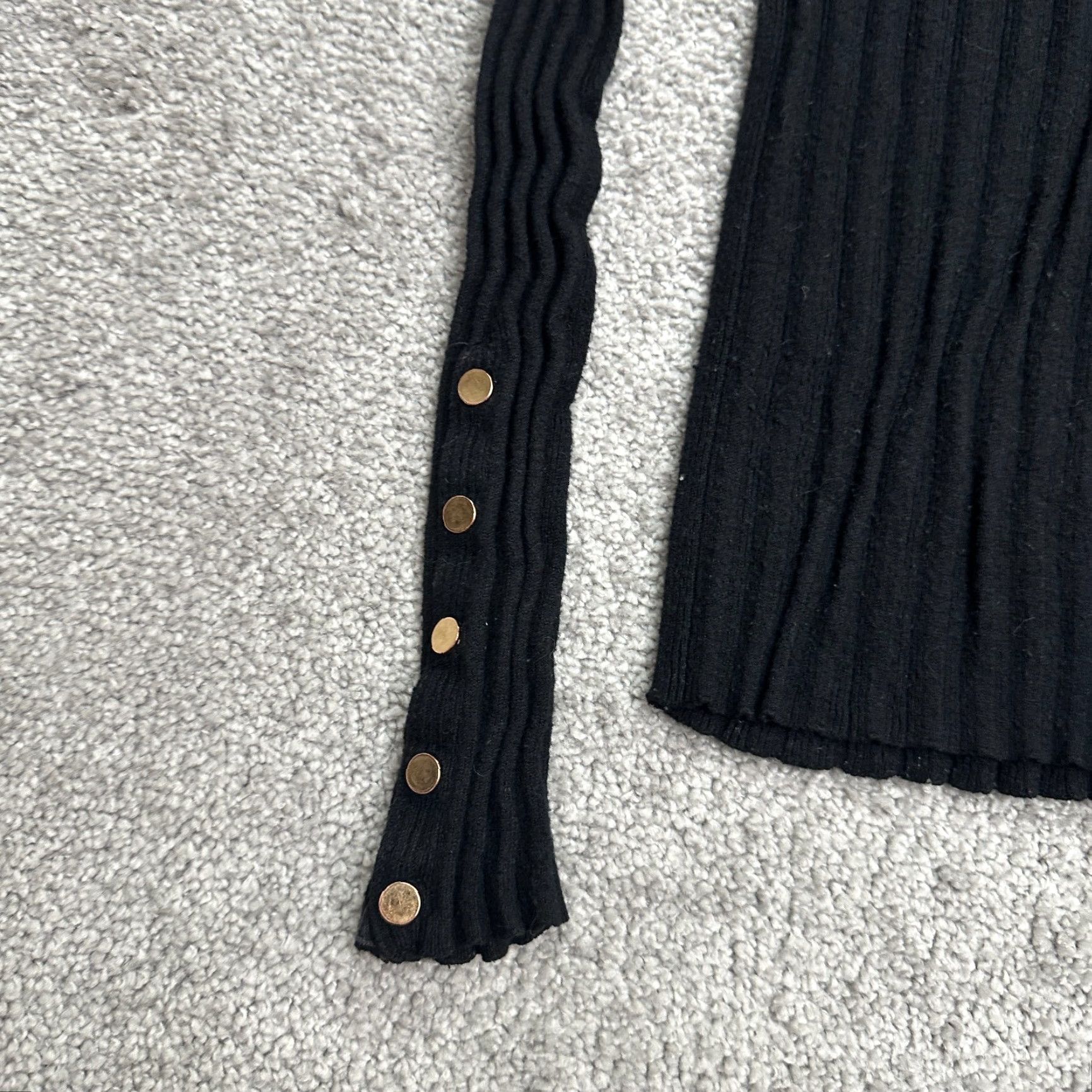 Topshop Topshop Sweater Womens 4 Black Mock Neck Knit Pullover Casual Knitwear Size S / US 4 / IT 40 - 5 Thumbnail