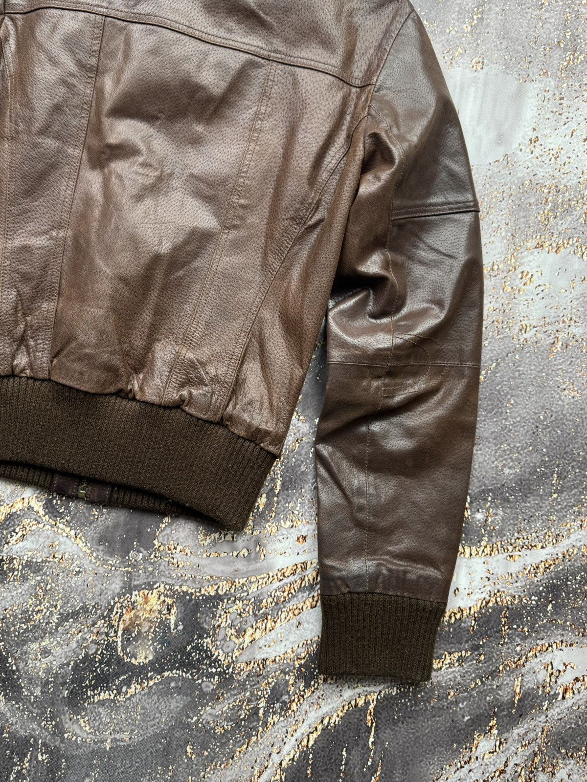 Genuine Leather Vintage Leather Bomber Jacket Size S / US 4 / IT 40 - 11 Thumbnail