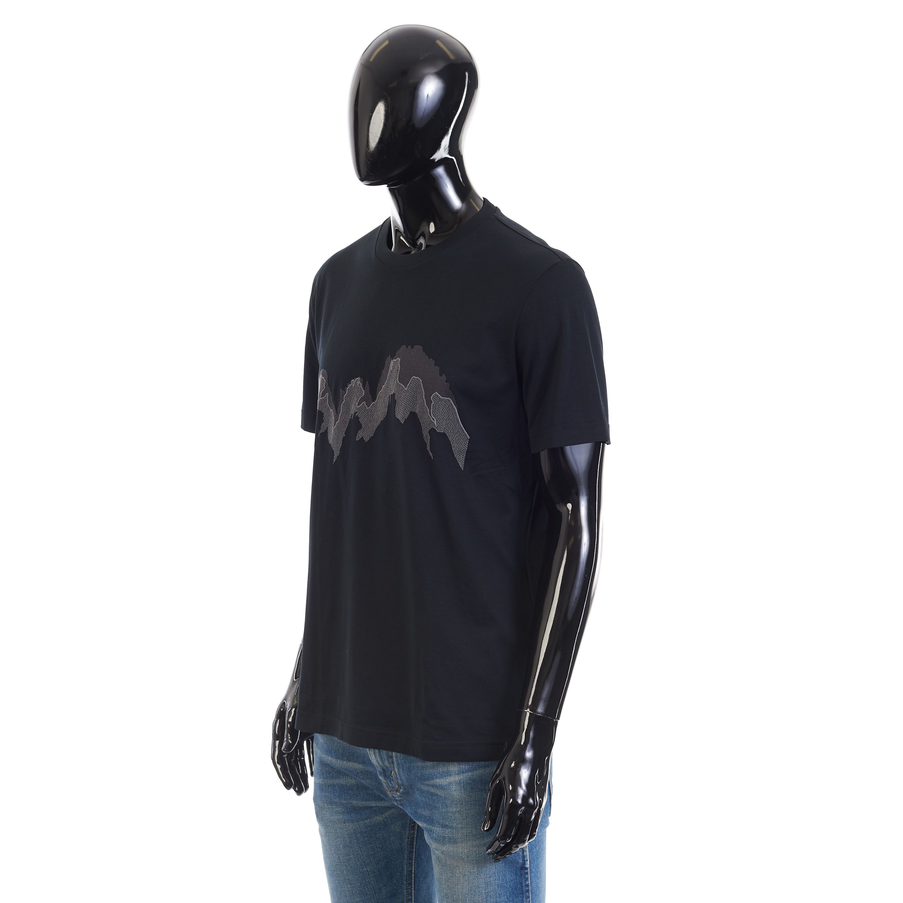 Brioni Crewneck Tshirt In Black Cotton Size US L / EU 52-54 / 3 - 2 Thumbnail