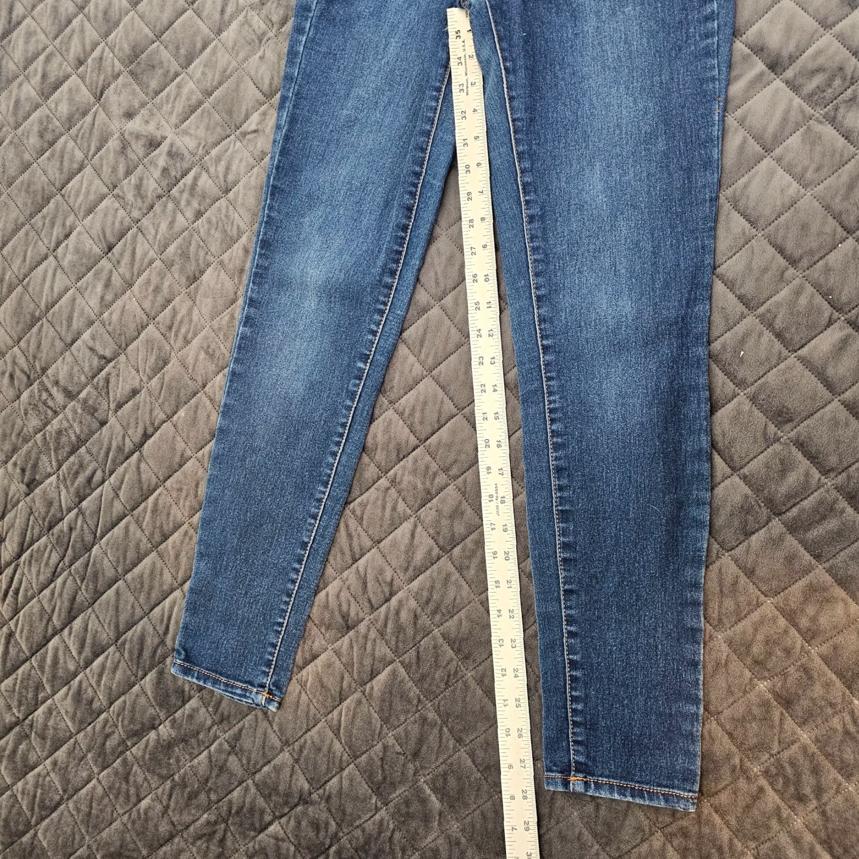 Vintage Aéropostale Women's High Waisted Jegging Size 0 Blue Stretch Regular Wash Size 25" / US 0 / IT 36 - 7 Thumbnail
