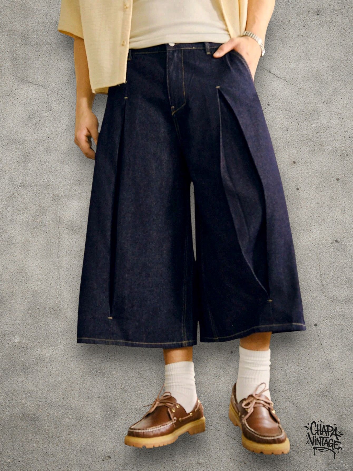Vintage Denim Wide shorts Size US 32 / EU 48 - 2 Thumbnail