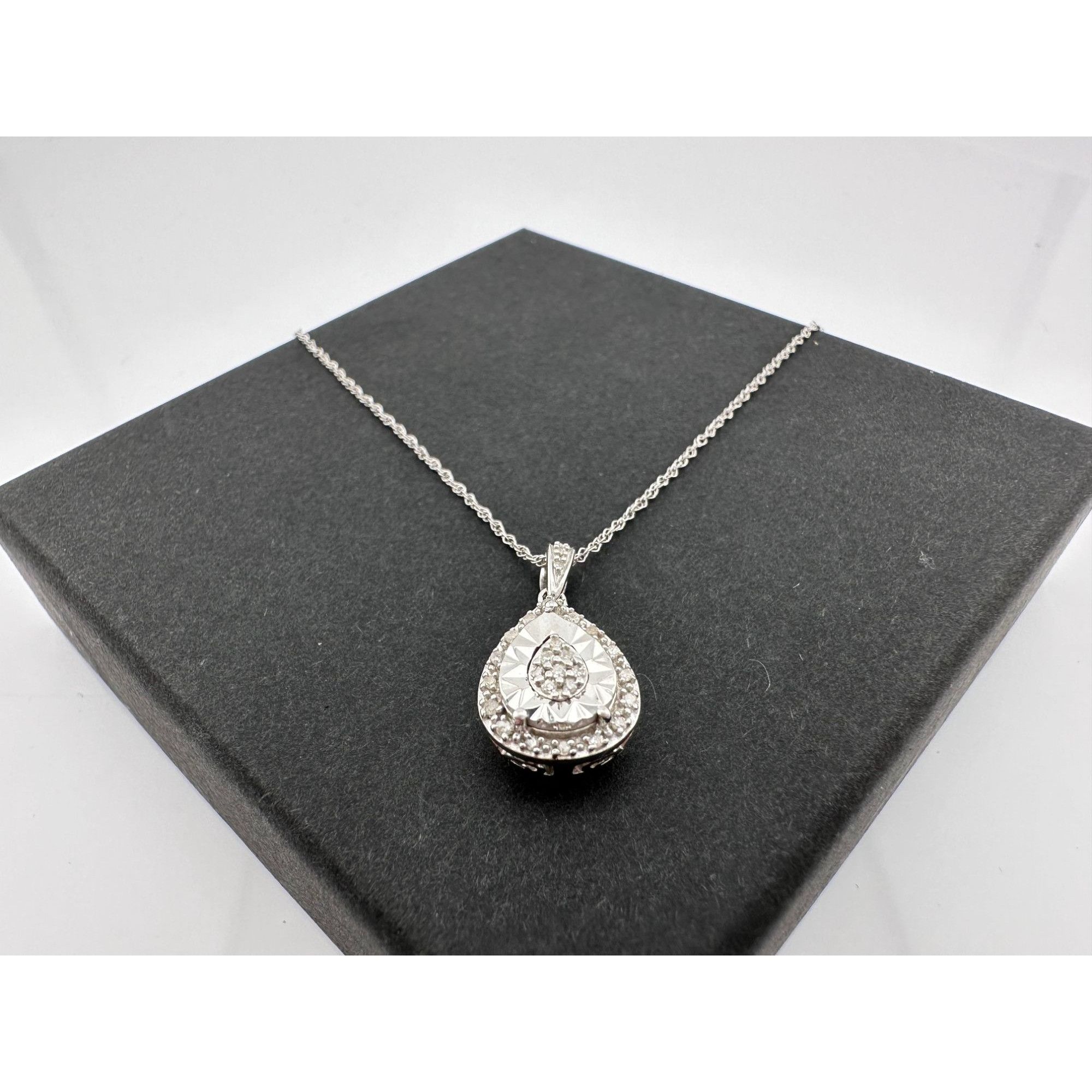 Other Pear Cut Natural Diamond Pendant Necklace Size ONE SIZE - 10 Thumbnail