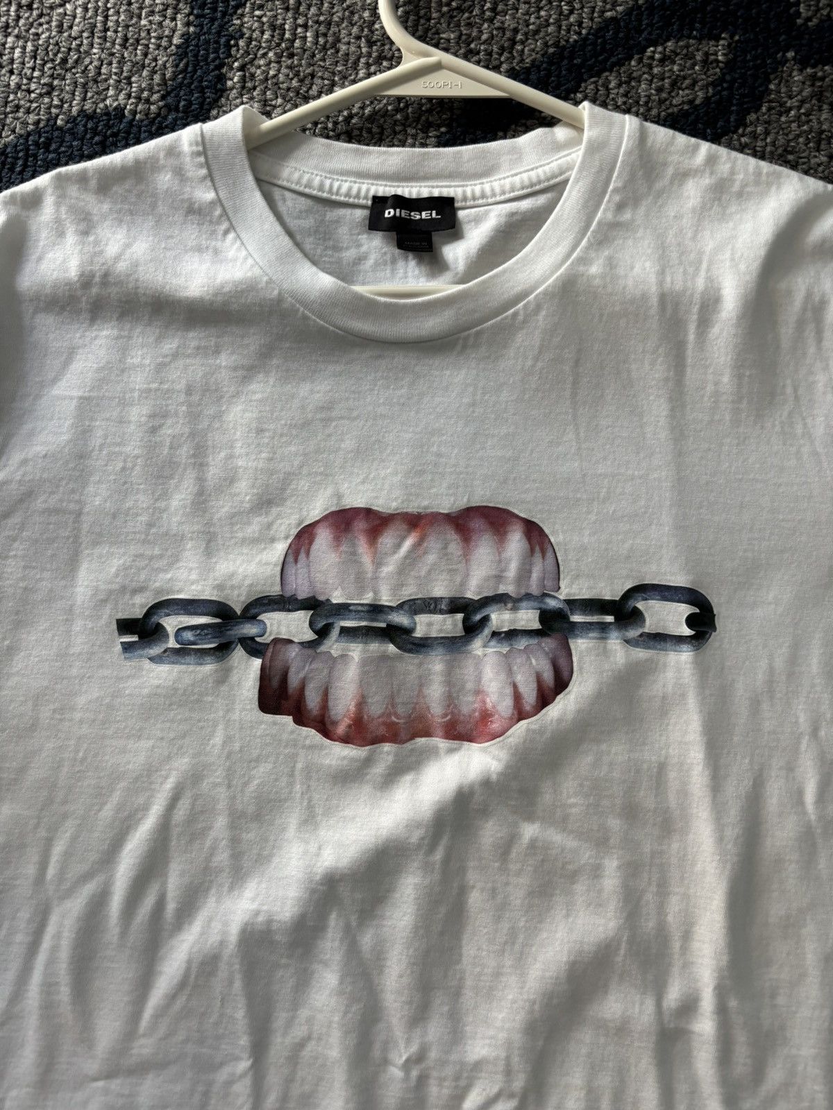Diesel Mens Diesel Teeth Biting Shirt Size US L / EU 52-54 / 3 - 2 Thumbnail