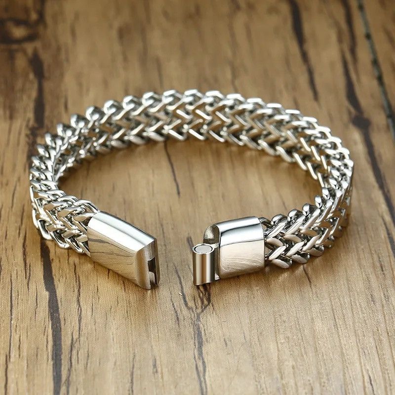 Jewelry One Chain Double Rows Wristband Bracelet Size ONE SIZE - 1 Thumbnail