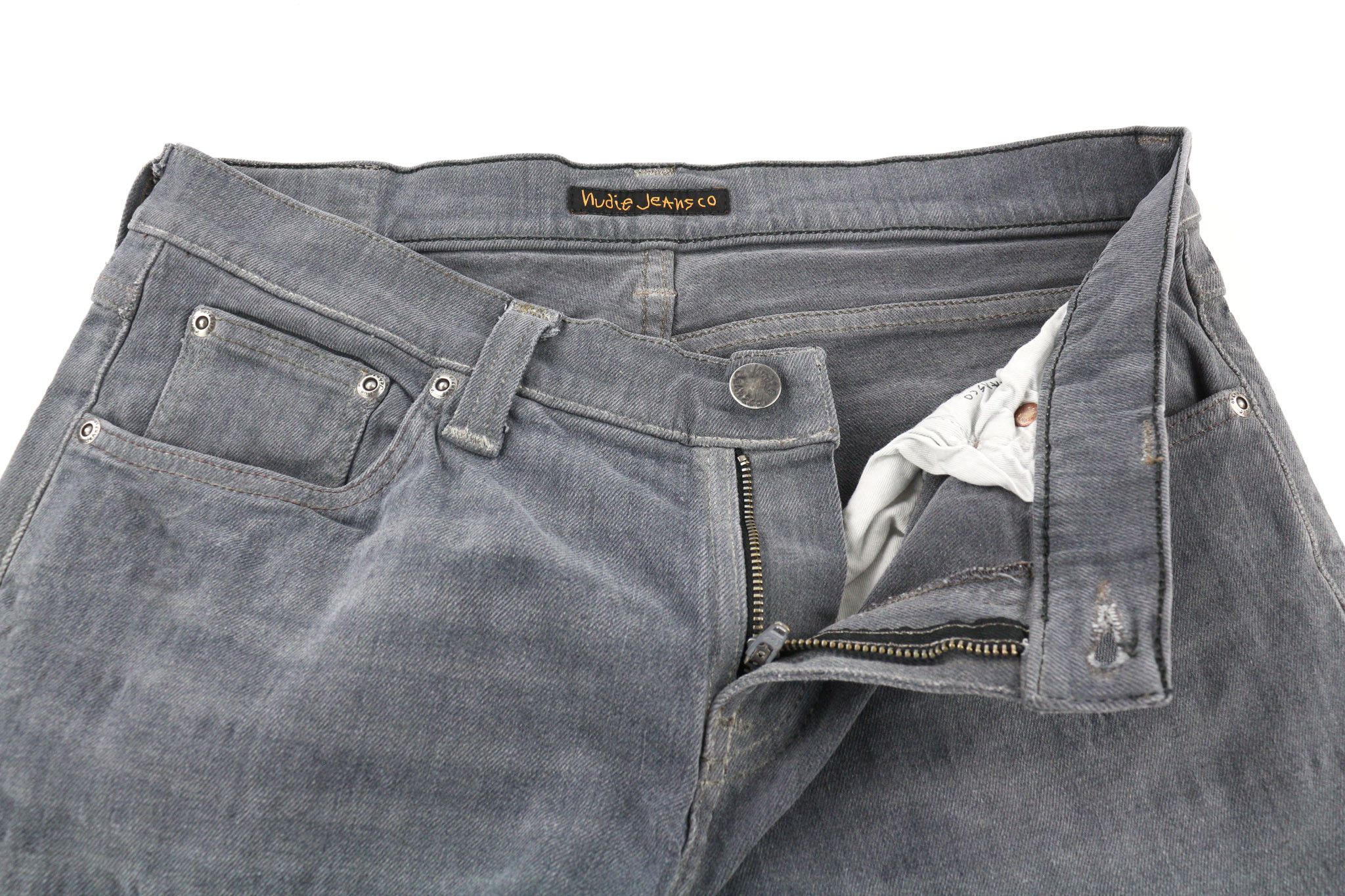 Nudie Jeans TIGHT LONG JOHN W31/L34 Organic Charcoal Denim Fit 80681 Size US 31 - 4 Thumbnail
