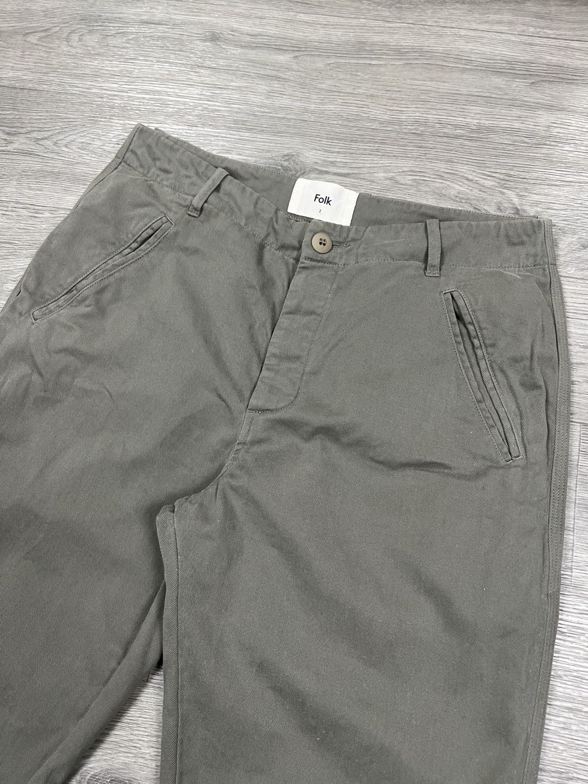 Folk Folk Assembly Pant - Sage Cotton Linen Men’s Size 2 Size US 32 / EU 48 - 4 Thumbnail