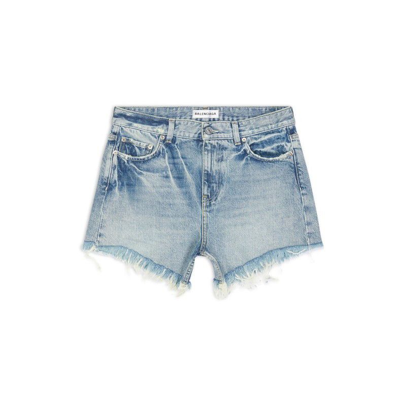 Balenciaga o1in1g0425 Mini Shorts in Blue Size 26" / US 2 / IT 38 - 1 Thumbnail