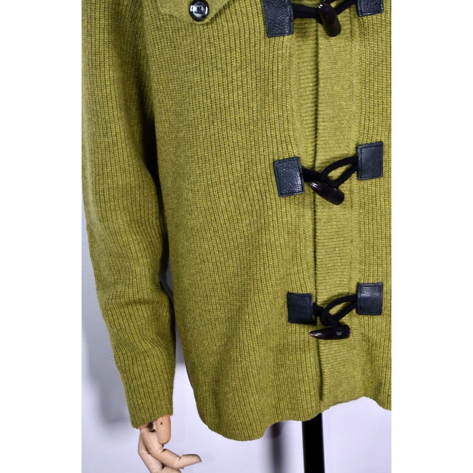 Paolo Pecora PAOLO PECORA Cardigan Wool Shawl Green XL Men Long Sleeve Vintage Style? Gand? Size US XL / EU 56 / 4 - 7 Thumbnail