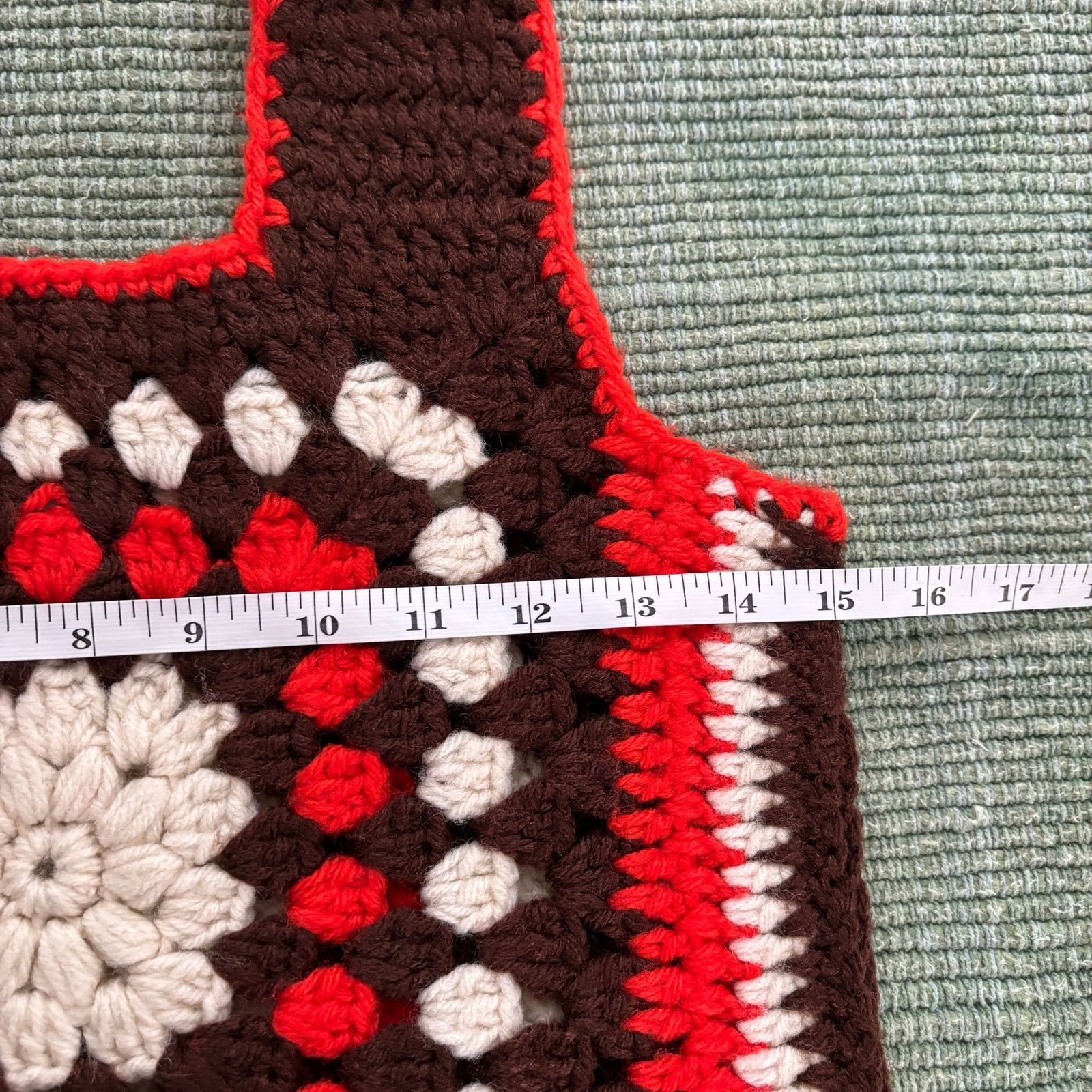 Vintage 1970s Vintage Knit Crochet Handmade Womens Tank Top Small Size S / US 4 / IT 40 - 7 Thumbnail