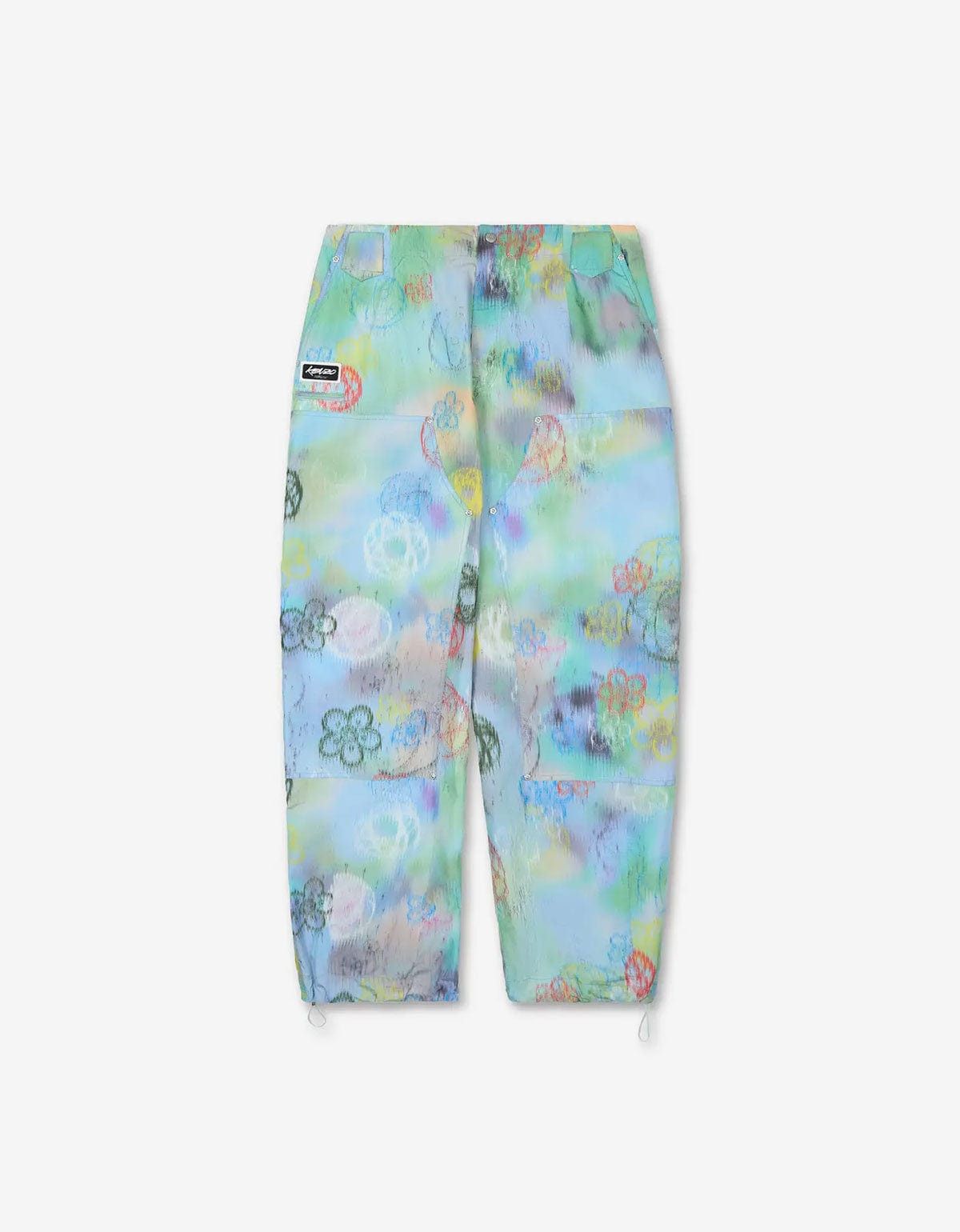 Kenzo Kenzo x Futura 2000 Blue Double Knee Pants Size US 34 / EU 50 - 1 Thumbnail
