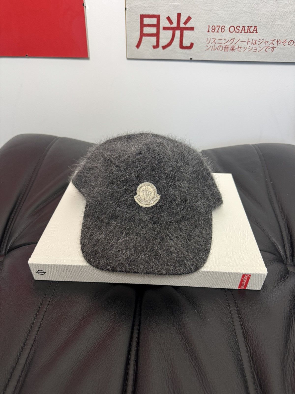 Moncler Moncler Logo Angora Wool Gray Fur Hat Cap Rare Designer Size ONE SIZE - 1 Thumbnail