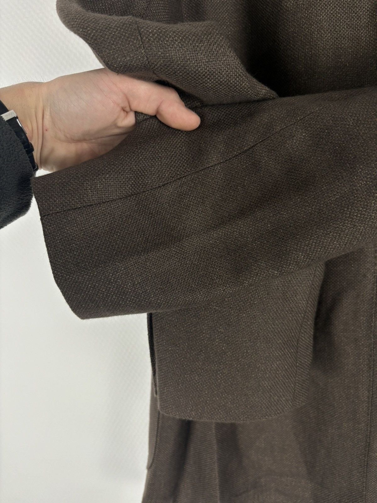 Suitsupply Marling Evans Havana Patch-HL Linen-Wool Casual Sport Blazer Coat Jacket Size 48S - 11 Thumbnail