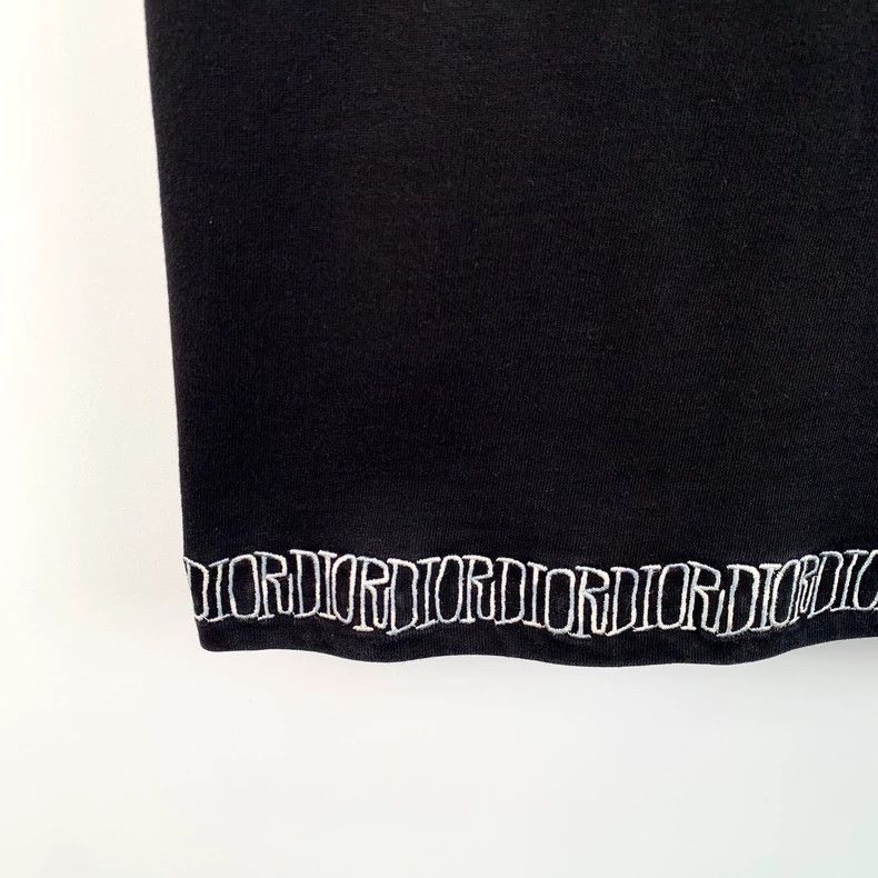 Dior Dior Black logo letter embroidery cotton round-neck short-s Size US S / EU 44-46 / 1 - 4 Thumbnail