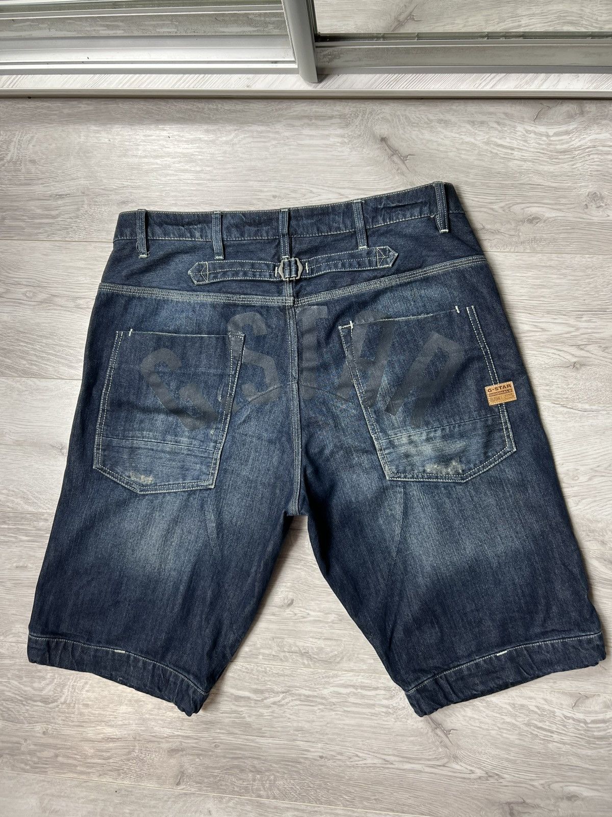 G-Star Vintage G-Star RAW Big Logo Jean Denim Shorts Size US 38 / EU 54 - 1 Thumbnail