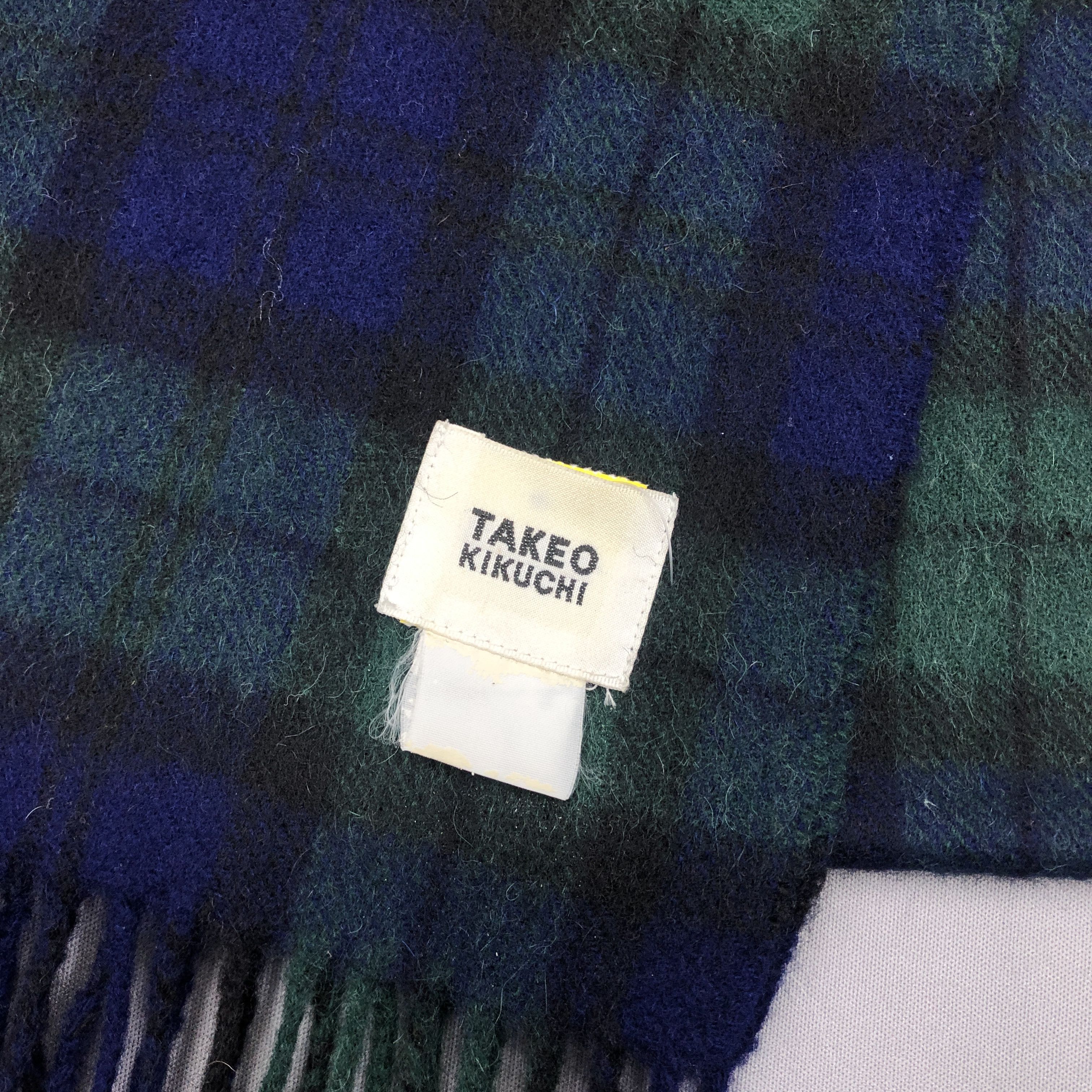 Takeo Kikuchi Vintage Takeo Kikuchi Scarf Muffler Wool Cashmere Scarves Size ONE SIZE - 4 Thumbnail