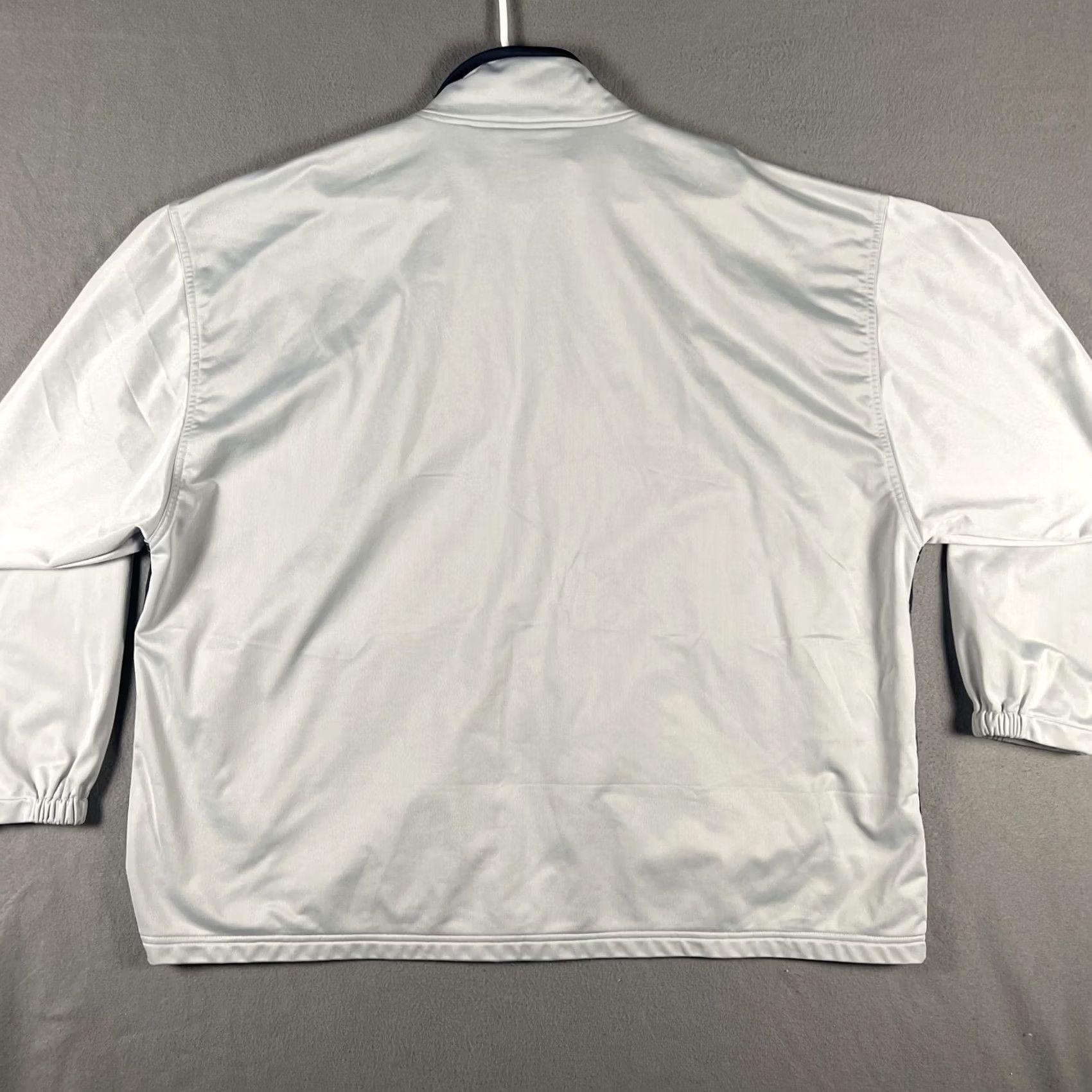 Starter VINTAGE Starter Jacket Mens 2XL Gray Navy Full Zip Track Athletic Lightweight Polyester Size US XXL / EU 58 / 5 - 3 Thumbnail