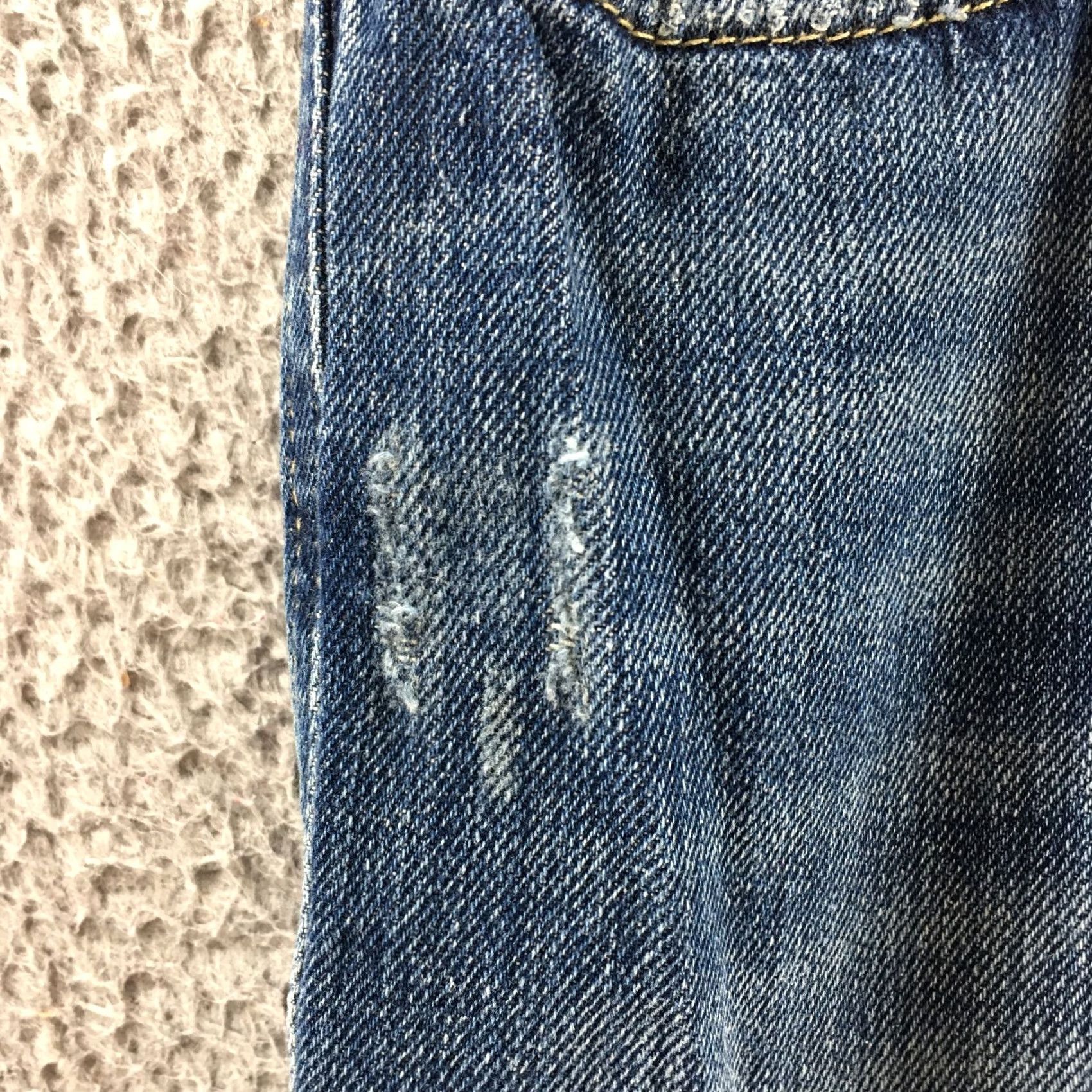 Vintage American Eagle Jeans Boots Blue Favorite Fit Cotton Mid Rise Denim Womens 12 Size 34" / US 12 / IT 48 - 6 Thumbnail