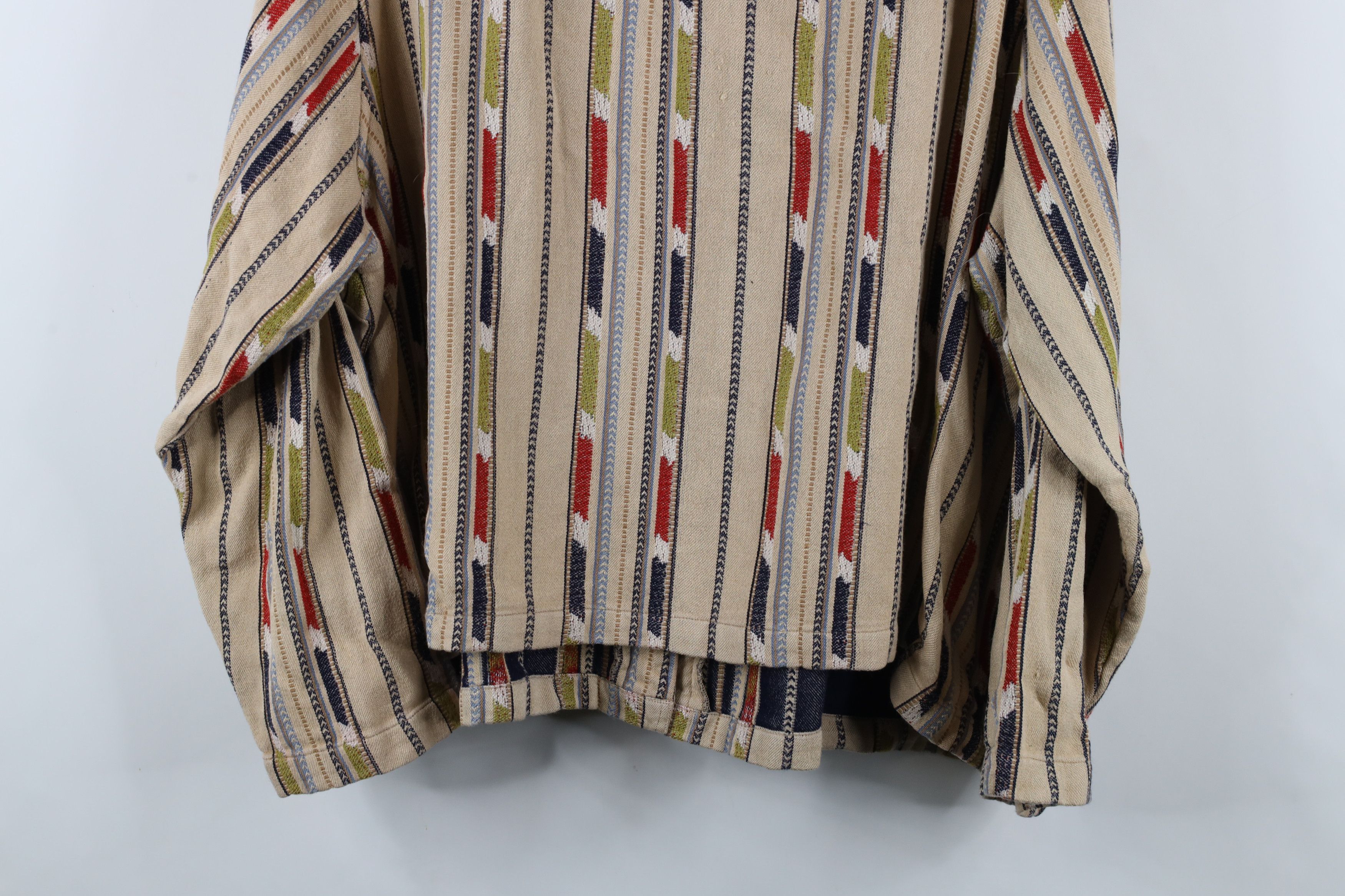 Vintage Vintage 90s Streetwear Striped Knit Button Shirt Jacket Jac Size 4XL / US 24-26 - 11 Thumbnail
