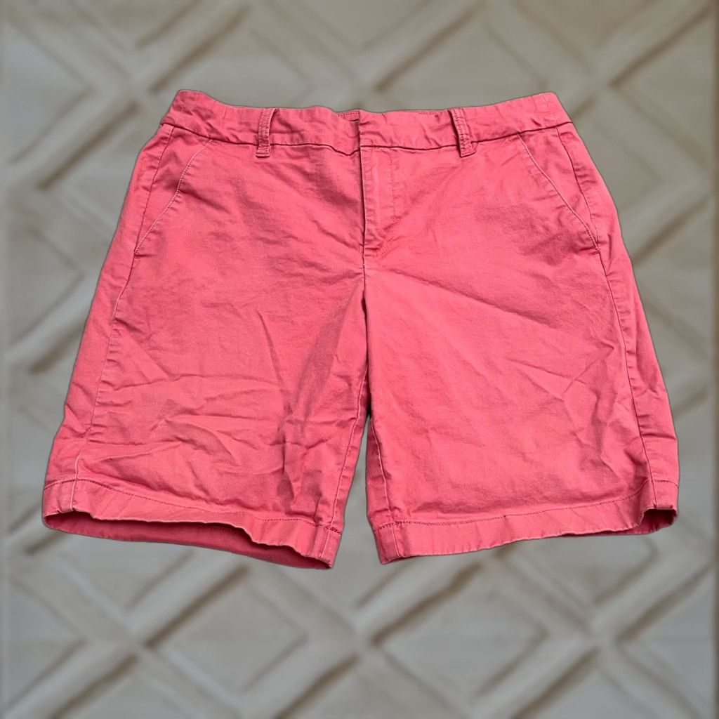 J.Crew J. Crew Chino Shorts Womens 8 Pink Cotton Pockets Mid Rise Casual Outdoor 33x9 Size 30" / US 8 / IT 44 - 1 Thumbnail