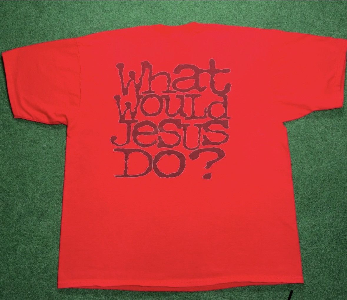 Gildan × Vintage 90s Jesus Tee What Would Jesus Do? Kanye Christian T Shirt Size US XL / EU 56 / 4 - 3 Thumbnail