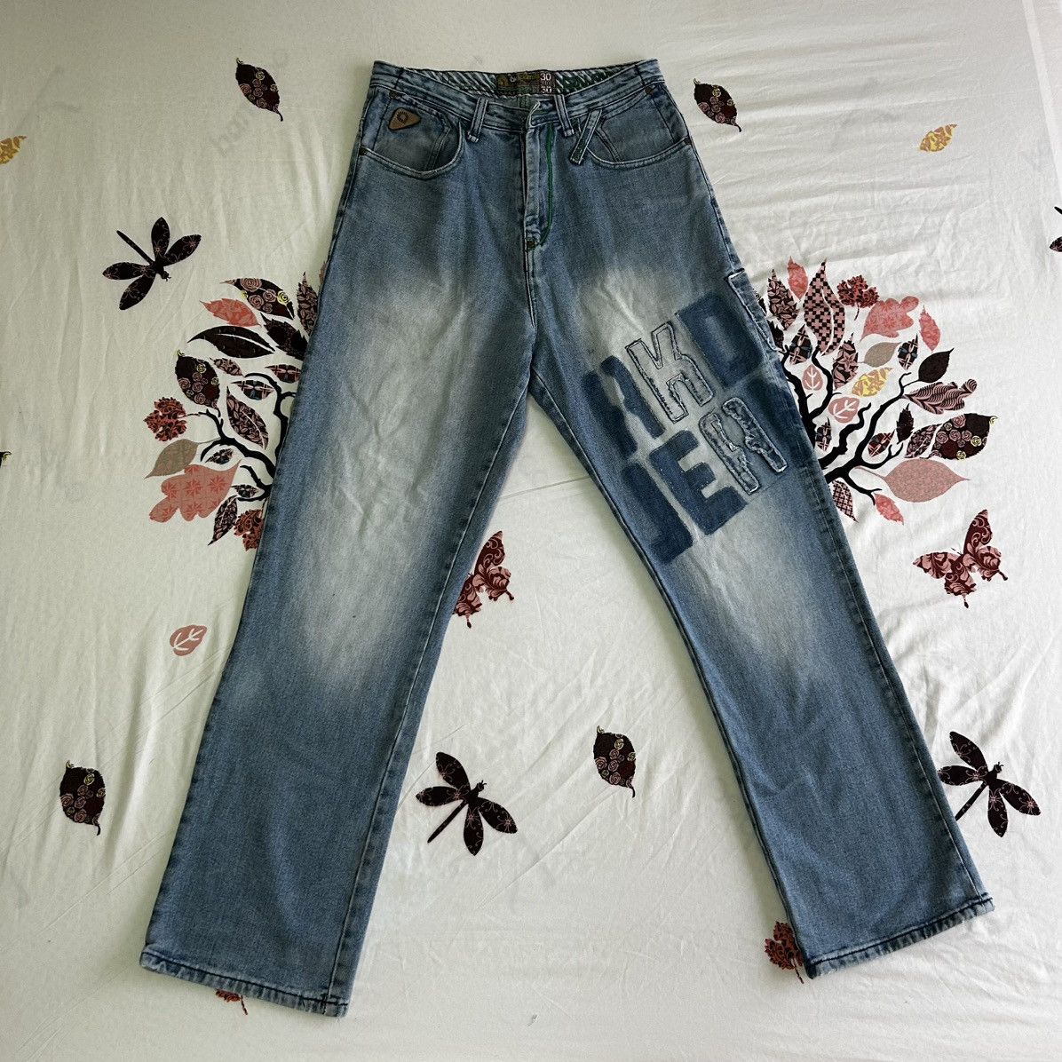 Akademiks Genuine Vintage Y2K Akademics Sick Baggy Jeans 👖 Size US 30 / EU 46 - 1 Thumbnail