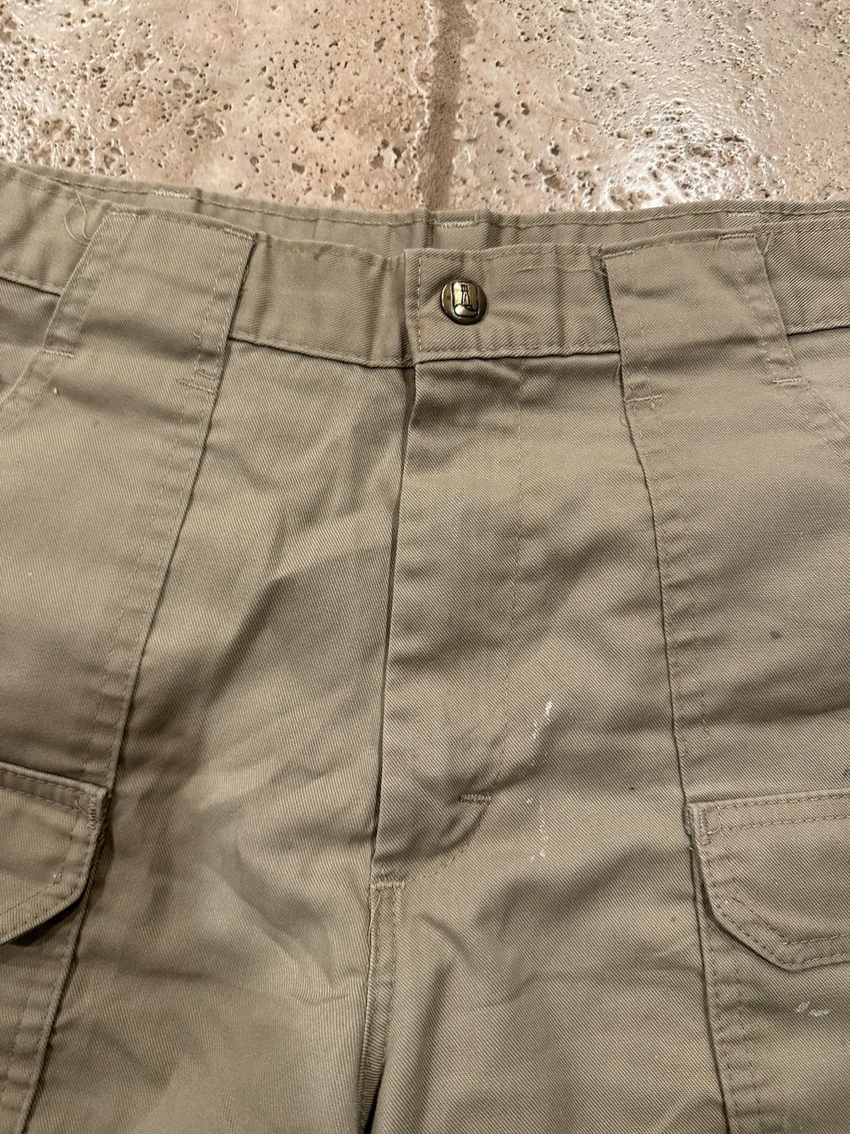 Lands' End × Vintage Vintage Land’s End Cargo Tan Painter’s Shorts Size US 32 / EU 48 - 4 Thumbnail