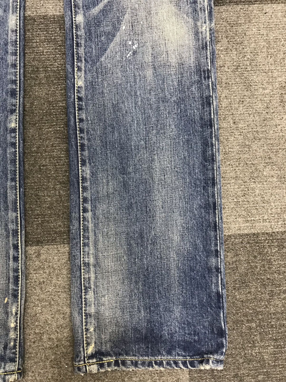 Japanese Brand 💥Insane 90s Style💥Red Card Stone Wash Fades Denim F454 Size US 32 / EU 48 - 8 Thumbnail