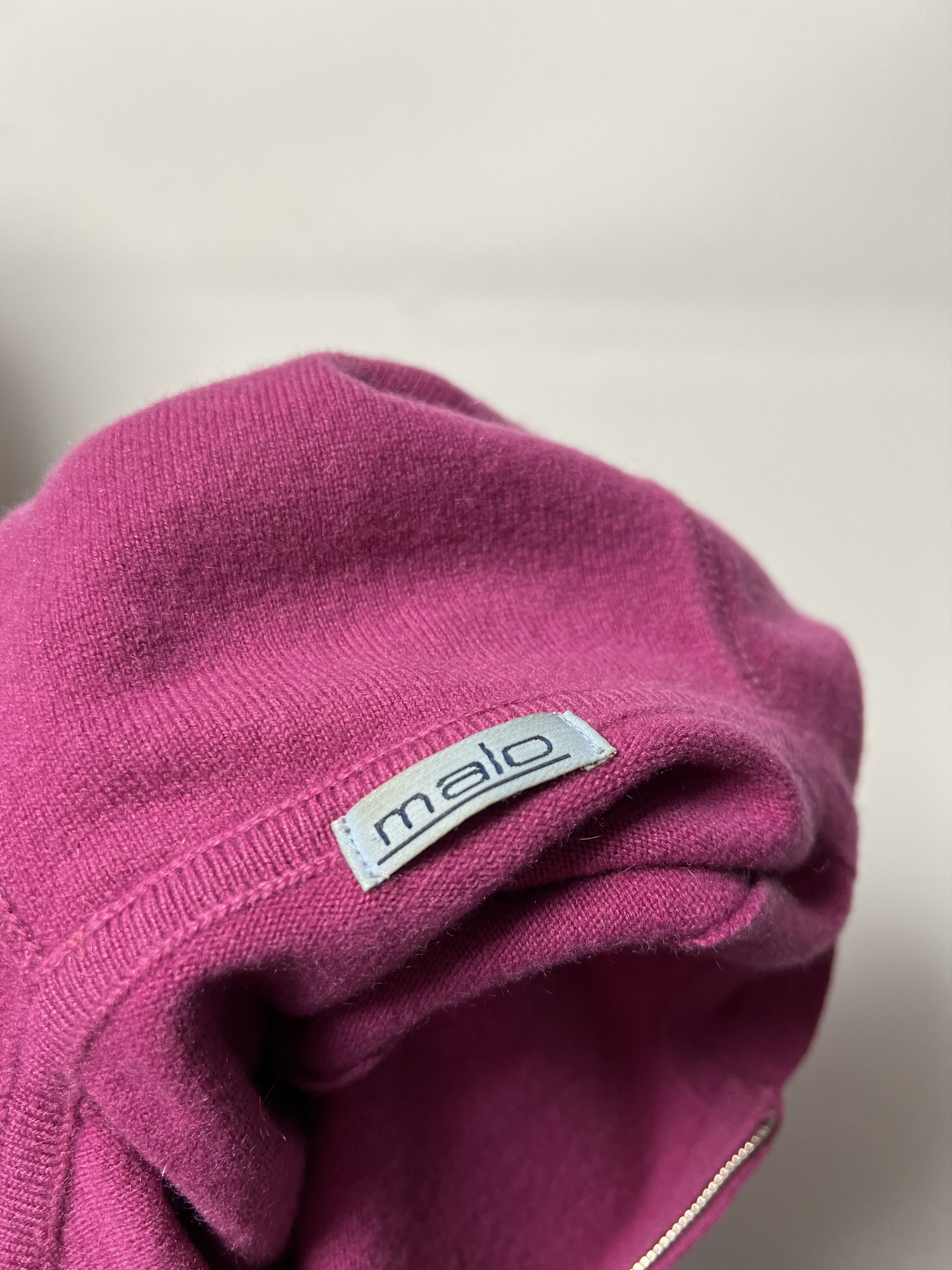 Malo Malo Women’s Fuchsia 100% Cashmere Full Zip Hoodie Size IT44 Size M / US 6-8 / IT 42-44 - 9 Thumbnail