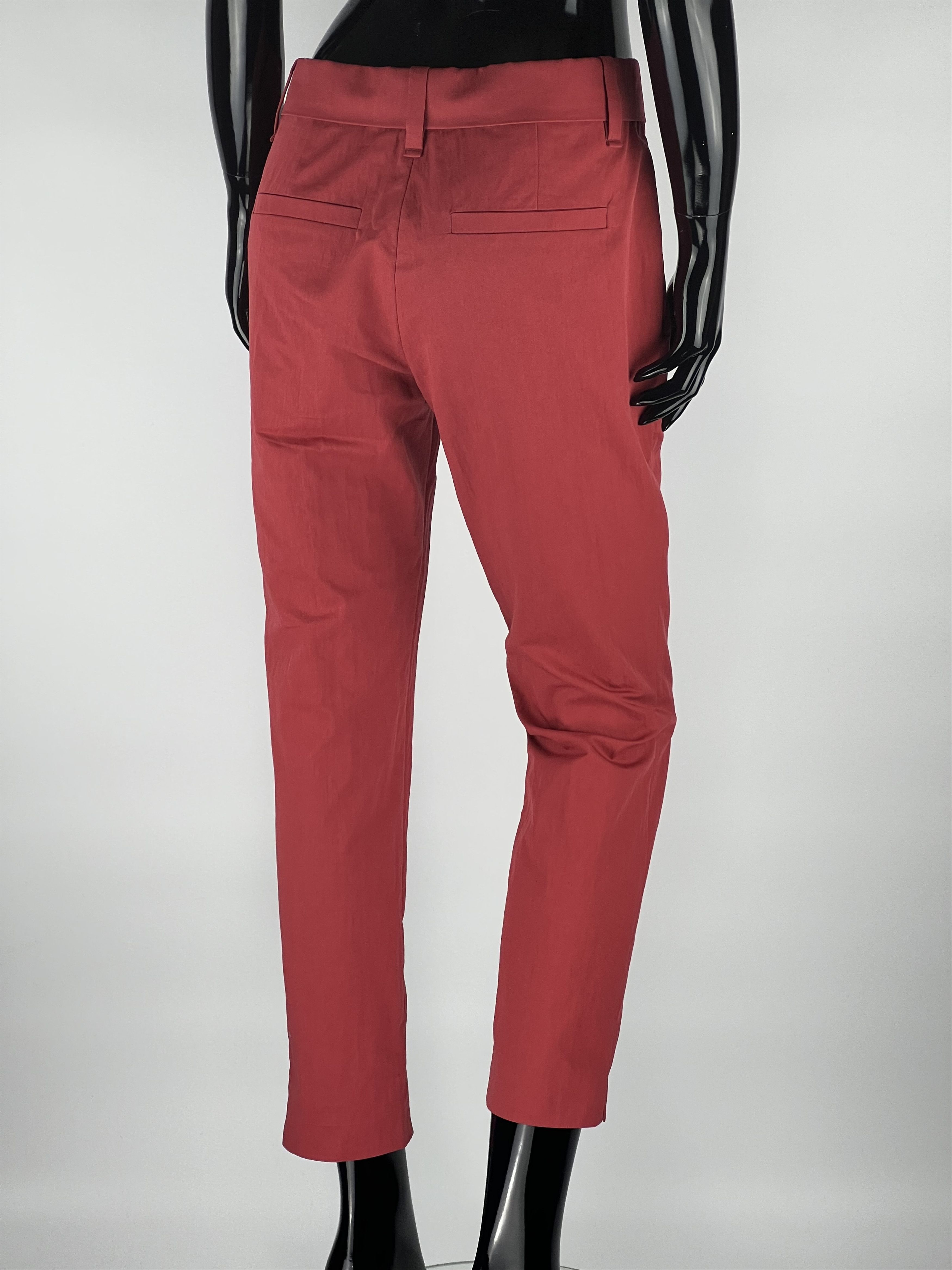 Brunello Cucinelli Brunello Cucinelli Red Cotton Cropped Pants Size IT40 Size 27" / US 4 / IT 40 - 3 Thumbnail