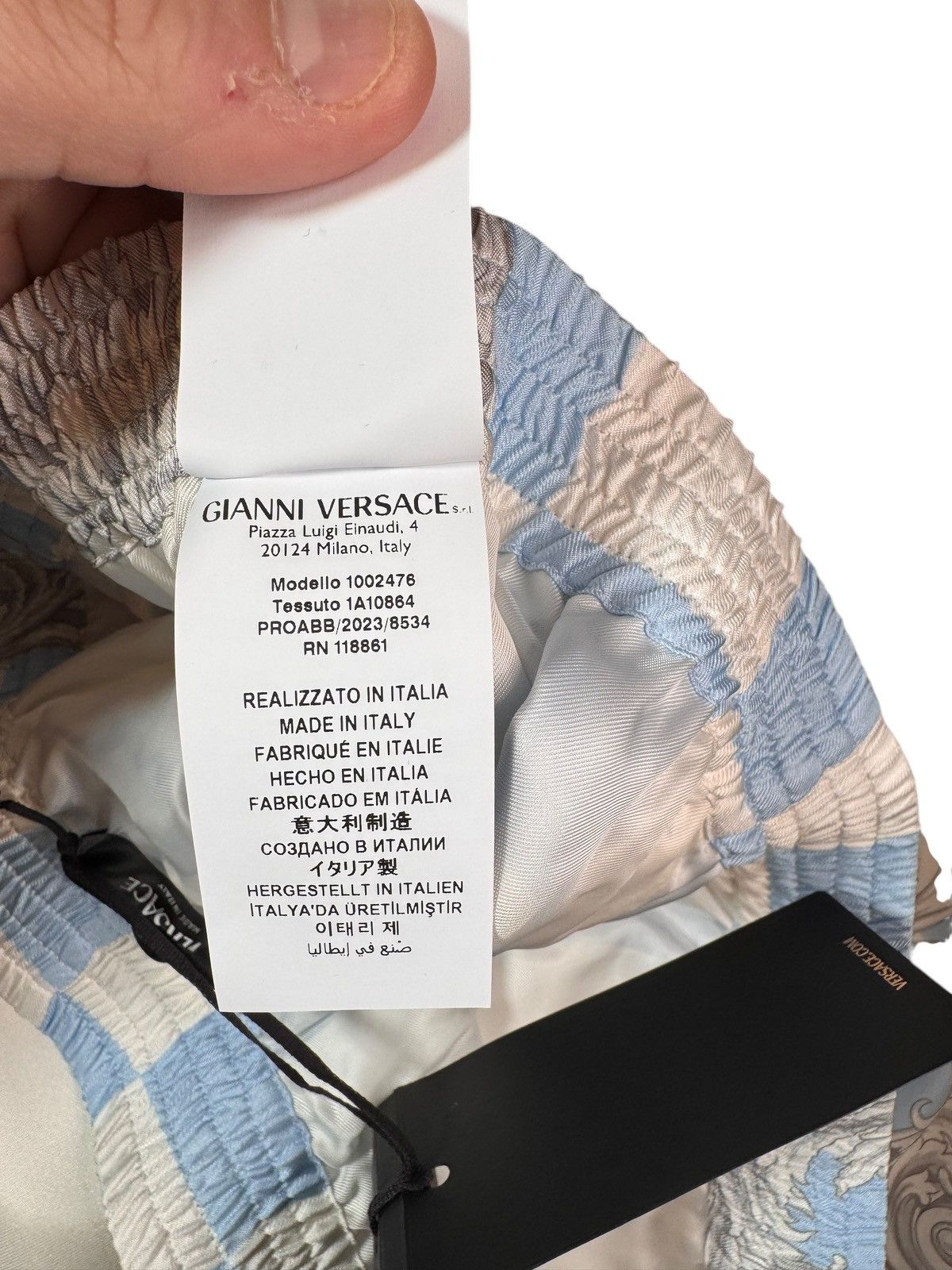 Versace Versace silk twill shorts baroque frame print size 58 Size US 42 / EU 58 - 7 Thumbnail