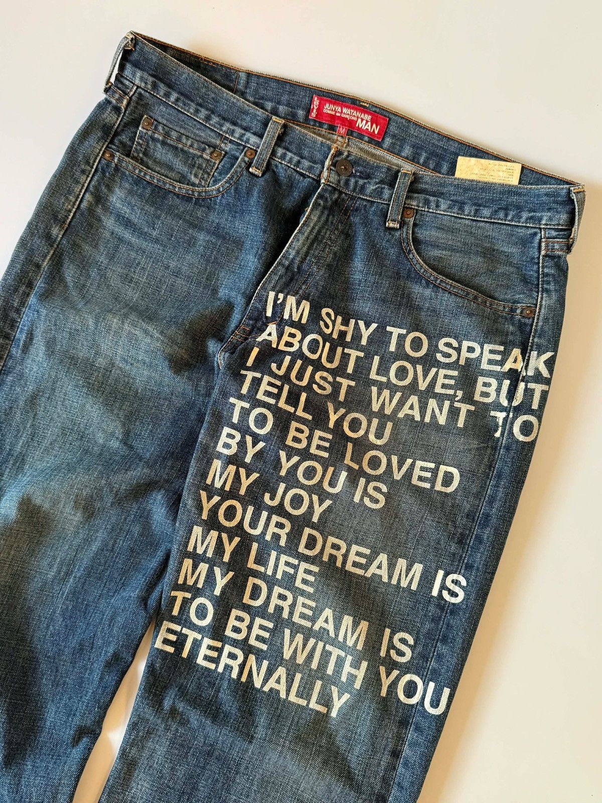 Junya Watanabe × Levi's × Pendleton Junya Watanabe x Levi's S/S 2002 "Eternal Love" Poem Pants Size US 34 / EU 50 - 5 Thumbnail