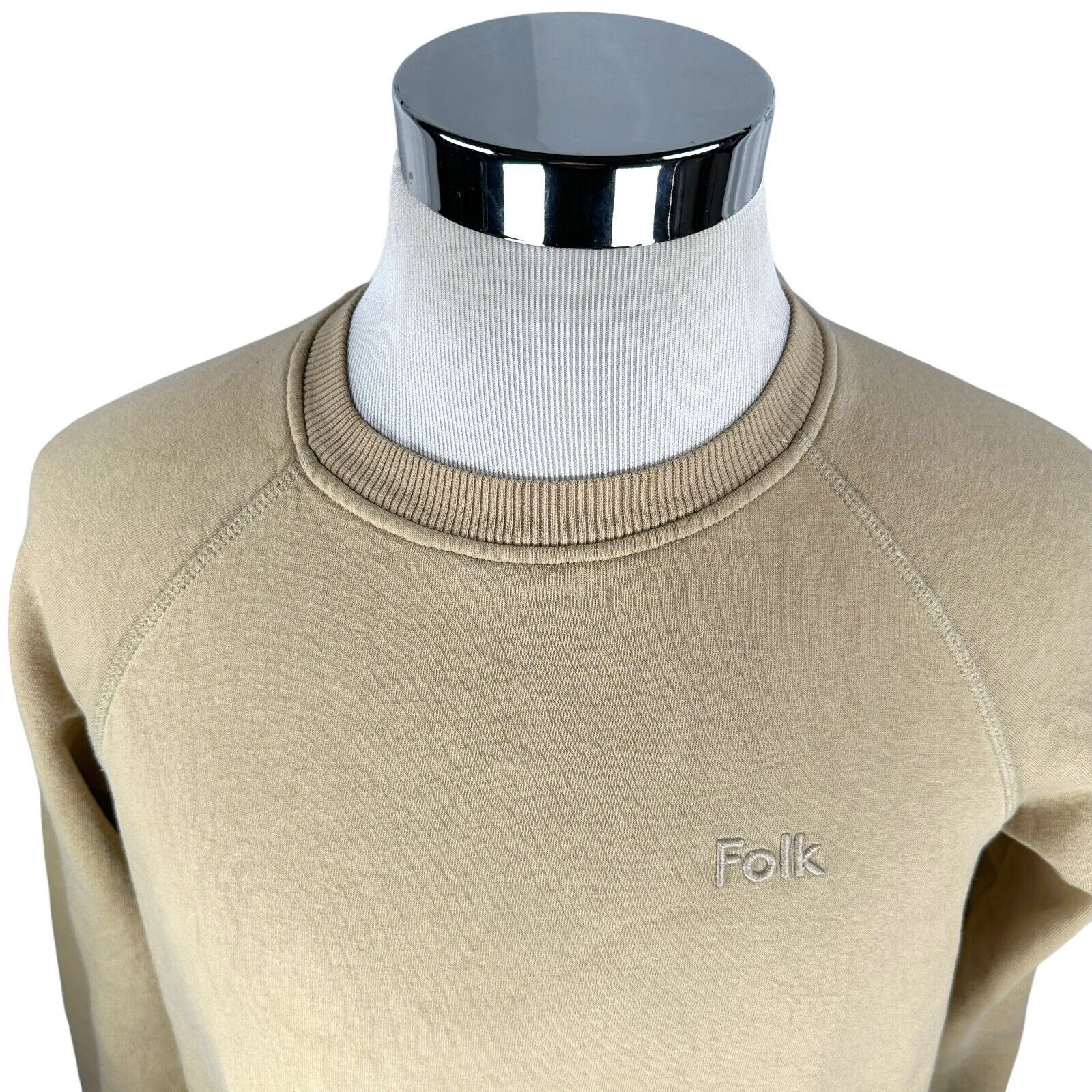 Folk Folk Sweatshirt 3 Medium Beige Tan Fleece Lined Pullover Size US M / EU 48-50 / 2 - 3 Thumbnail