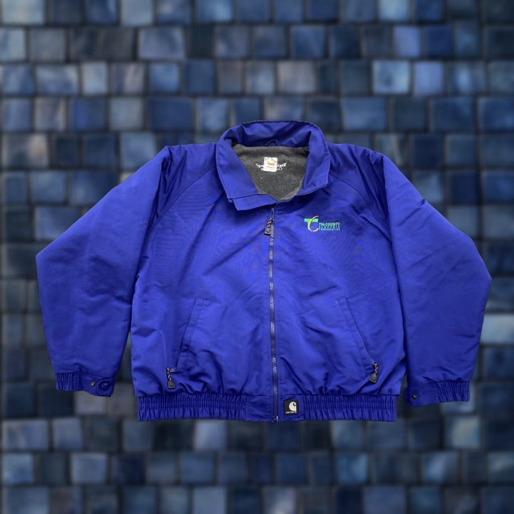 Carhartt Carhartt Jacket 2XL Insulated Full Zip Nylon Blue Touchstone Energy Coat Mens Outdoors Workwear Pockets Lined Waterproof Breathable Logo Adjustable Size US XXL / EU 58 / 5 - 1 Thumbnail