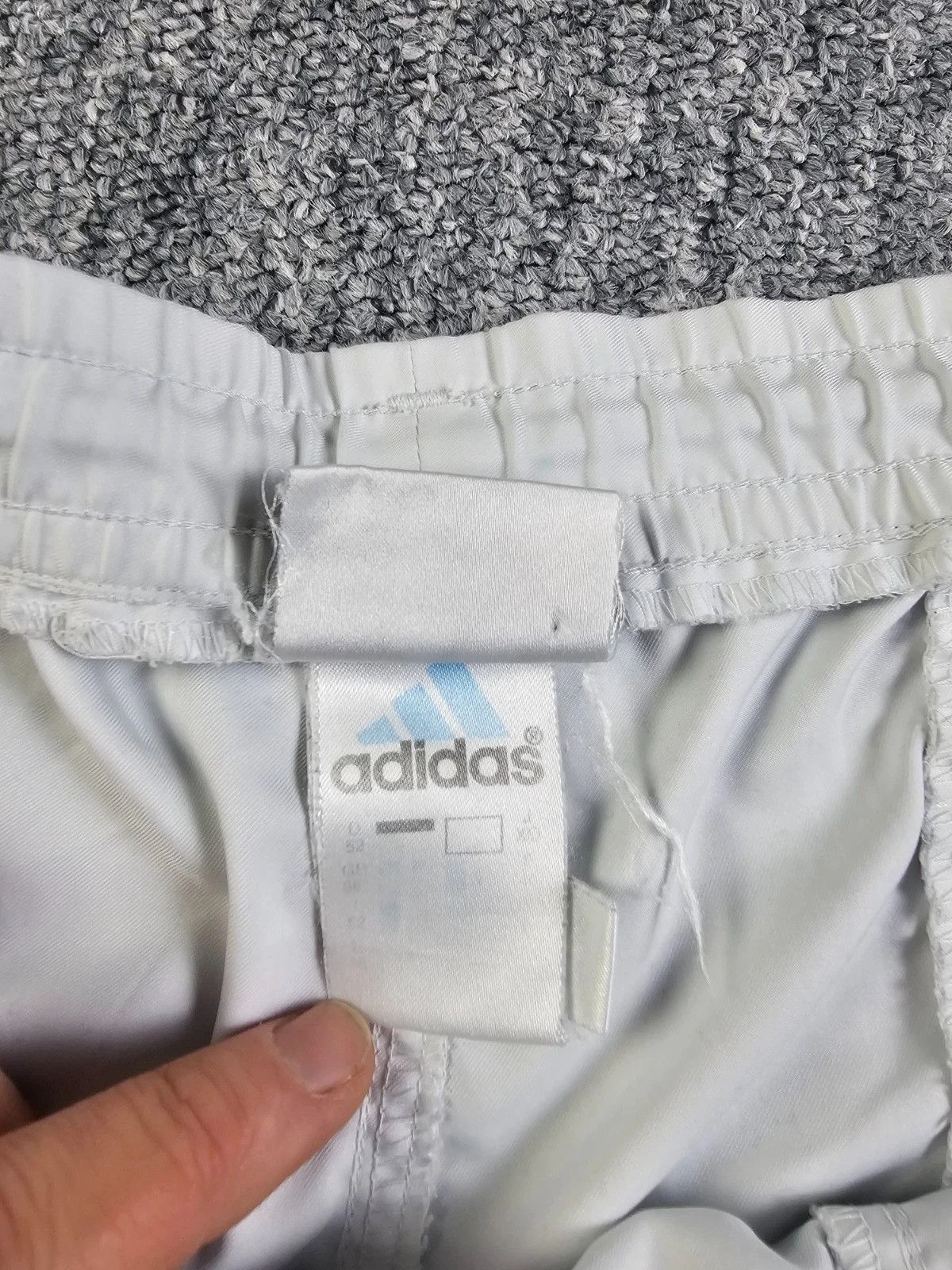 Adidas Adidas Vintage 90s Nylon Athletic Shorts Gray 3 Stripe XL Size US 39 - 6 Thumbnail