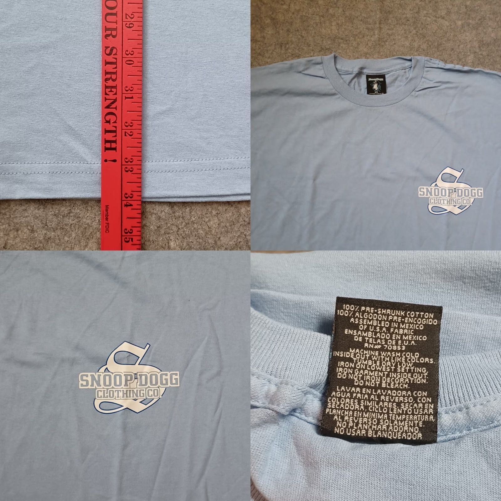 Vintage Snoop Dogg Shirt Mens 3XL Blue Doggy Style Logo Clothing Company Short Sleeve Shirt T-Shirt Logo Hip Hop Retro Men XL? Size US XXL / EU 58 / 5 - 8 Thumbnail