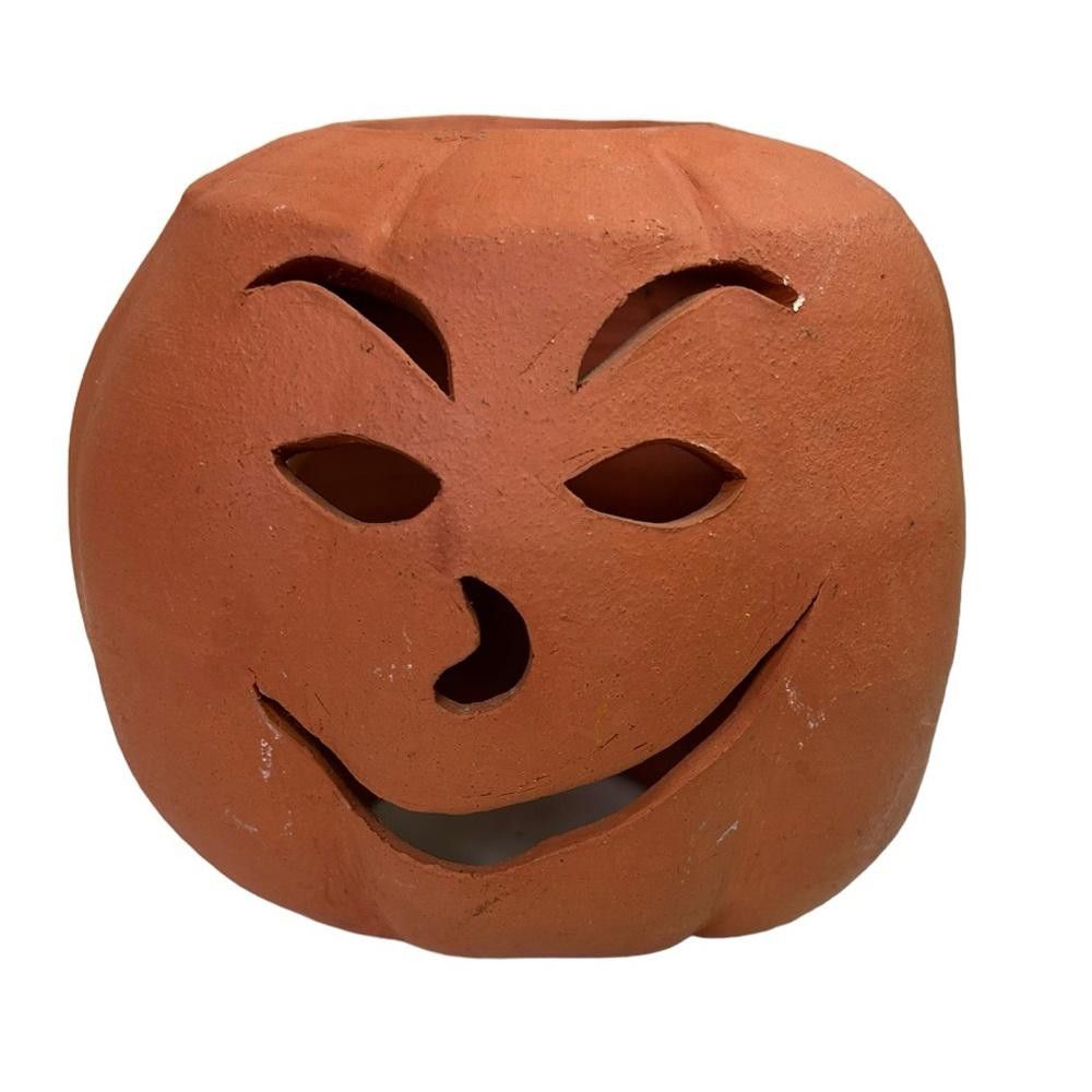 Designer Vintage Terracotta Jack-o-lantern W Multiple Faces Size ONE SIZE - 1 Thumbnail