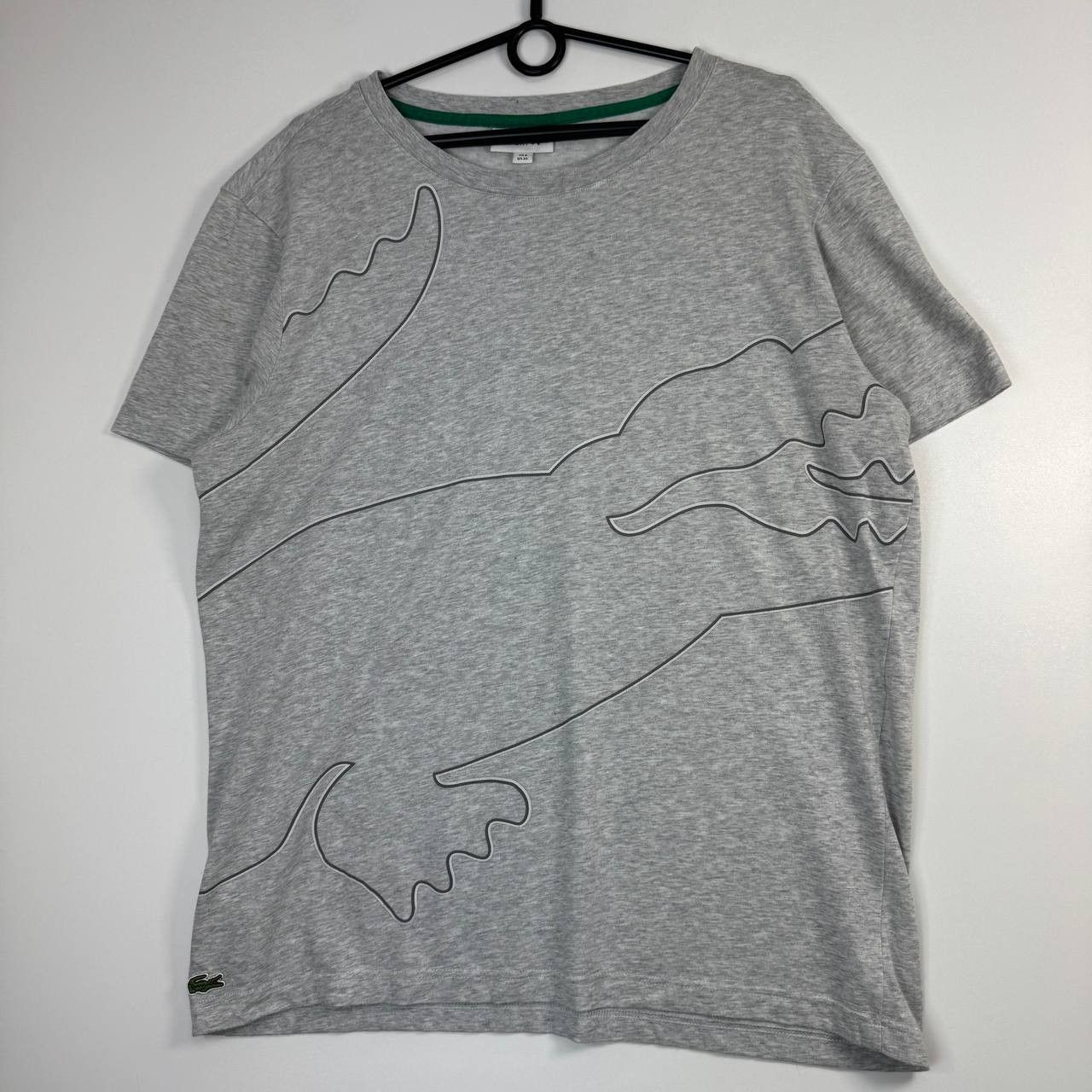 Lacoste Lacoste Big Crocodile Outline T-Shirt Grey Mens Size XL Size US XL / EU 56 / 4 - 1 Thumbnail