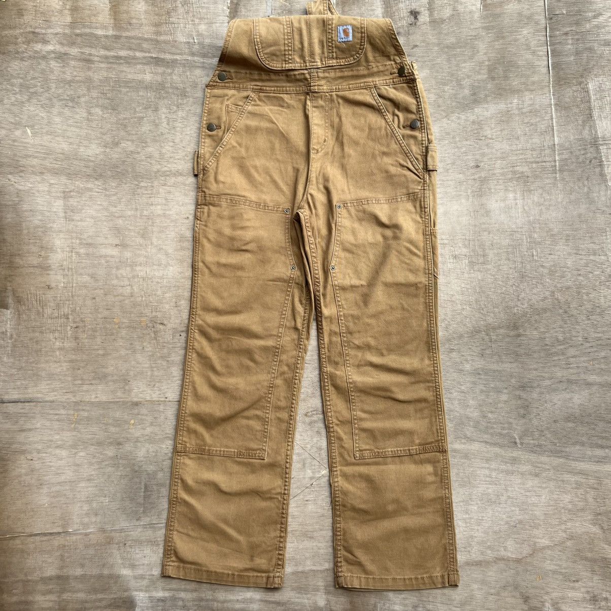 Carhartt × Dickies × Levi's CARHARTT OVERALLS DOUBLE KNEE CARPENTER CANVAS VINTAGE 00s Size US 29 - 3 Thumbnail