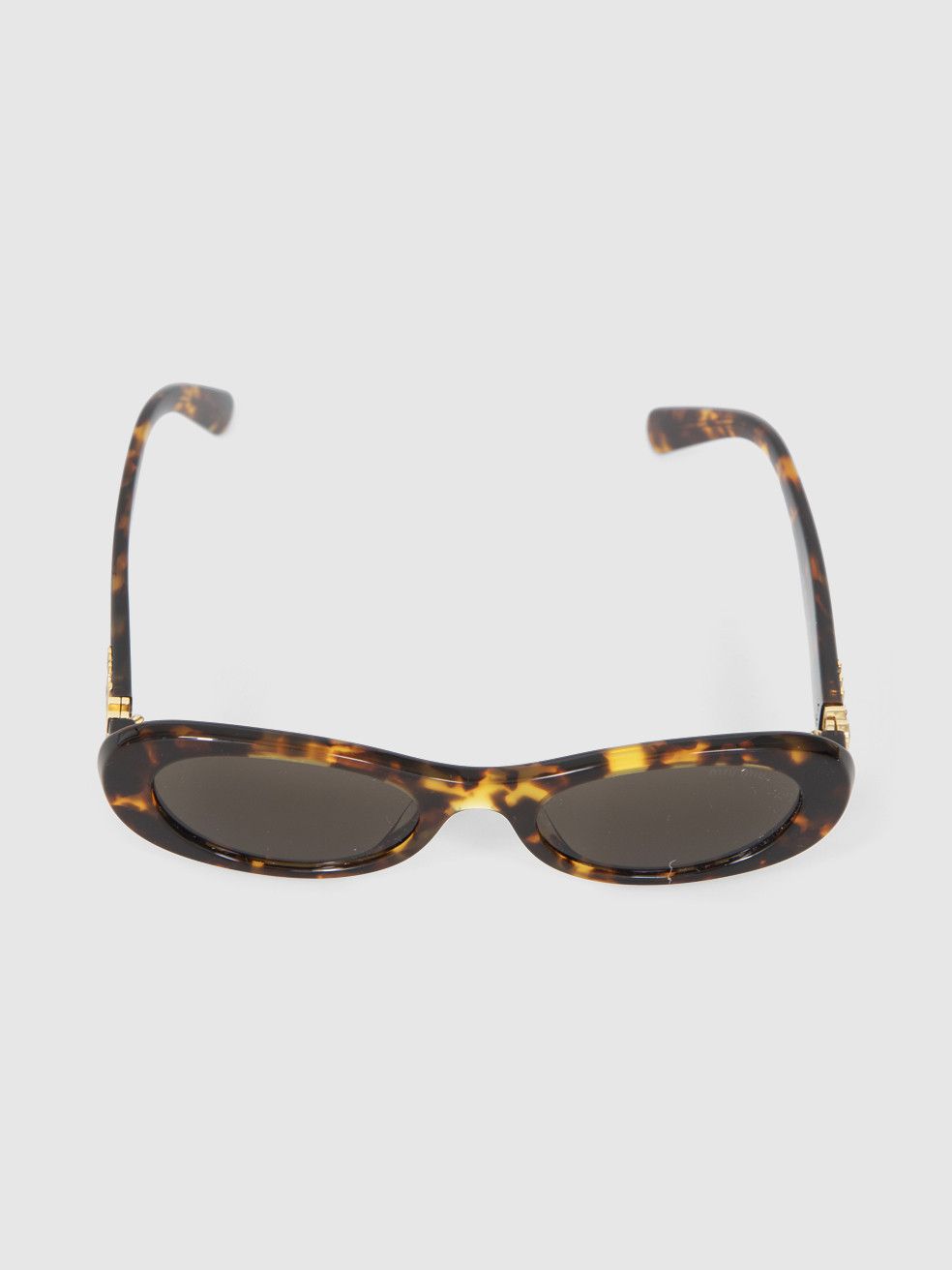 Havana Acetate Oval Sunglasses in Brown, Women's