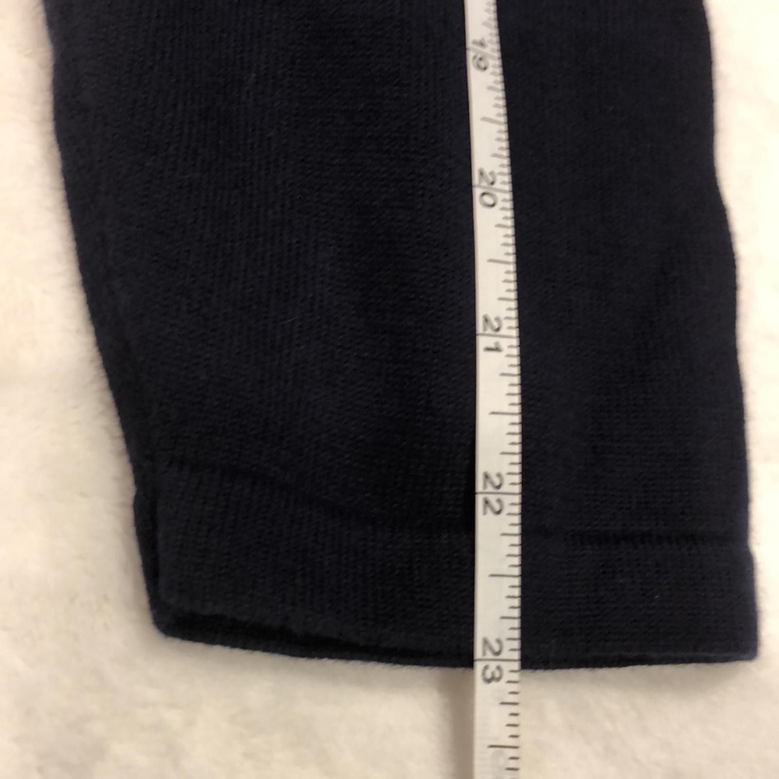 Other Karen Lessly Navy Crop Sweater v neck bow cotton blend SZ L Size L / US 10 / IT 46 - 7 Thumbnail