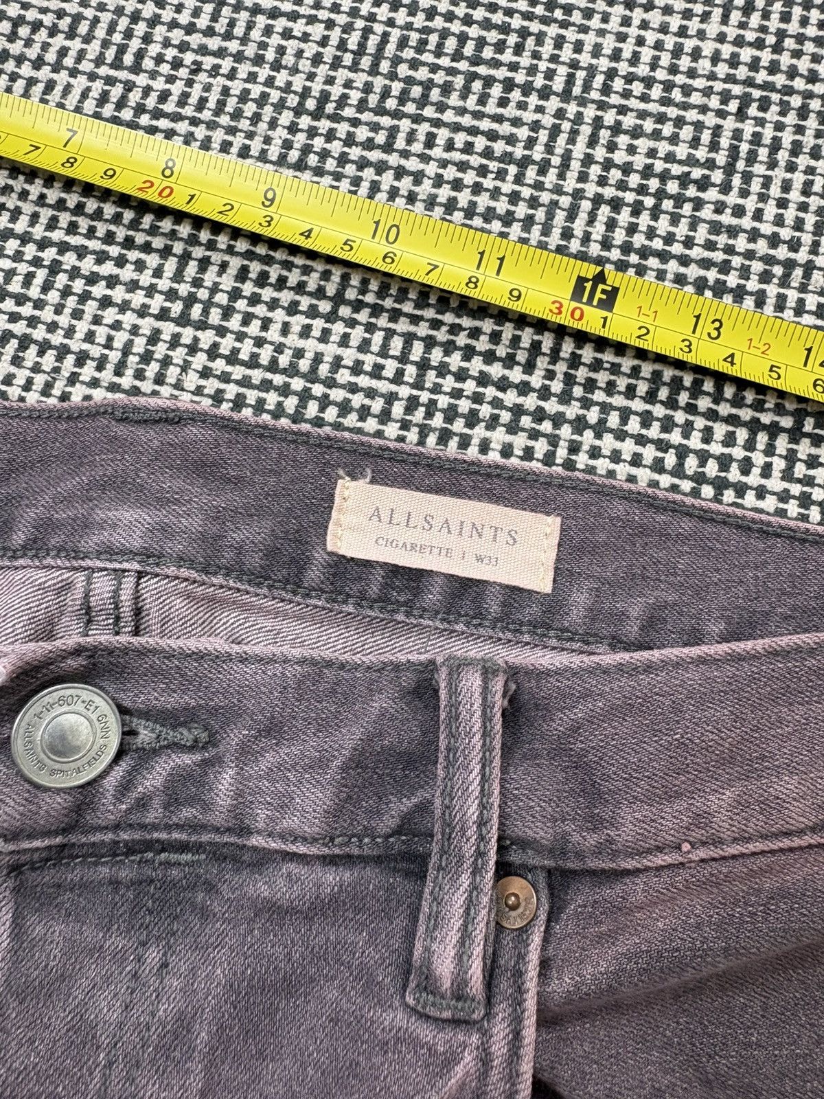 Allsaints AllSaints distressed skinny jeans stacking drip swag Atlanta Size US 34 / EU 50 - 6 Thumbnail